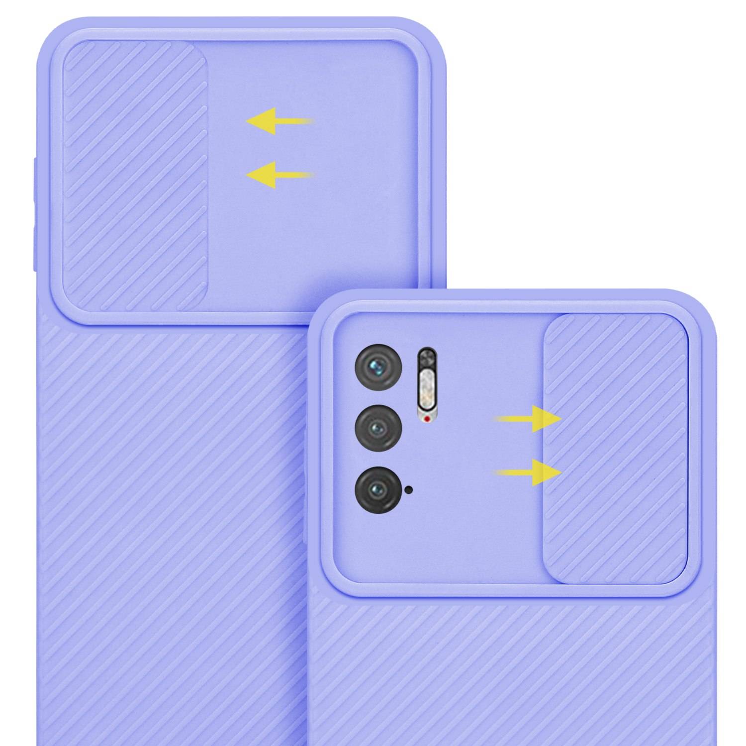 Cadorabo Hülle für Xiaomi RedMi NOTE 10 5G / POCO M3 PRO 5G Schutz Hülle in Lila Handyhülle TPU Etui Case Cover