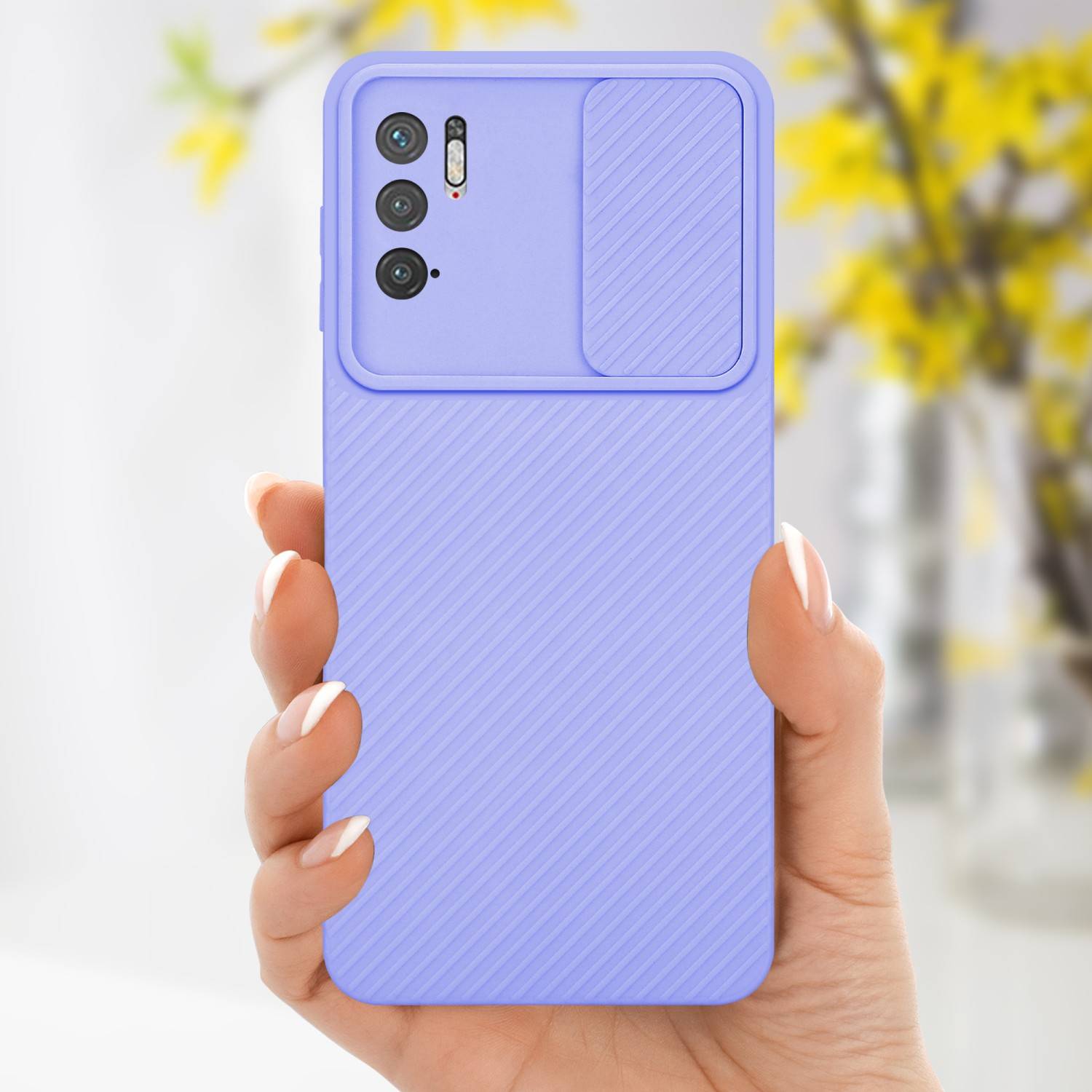 Cadorabo Hülle für Xiaomi RedMi NOTE 10 5G / POCO M3 PRO 5G Schutz Hülle in Lila Handyhülle TPU Etui Case Cover