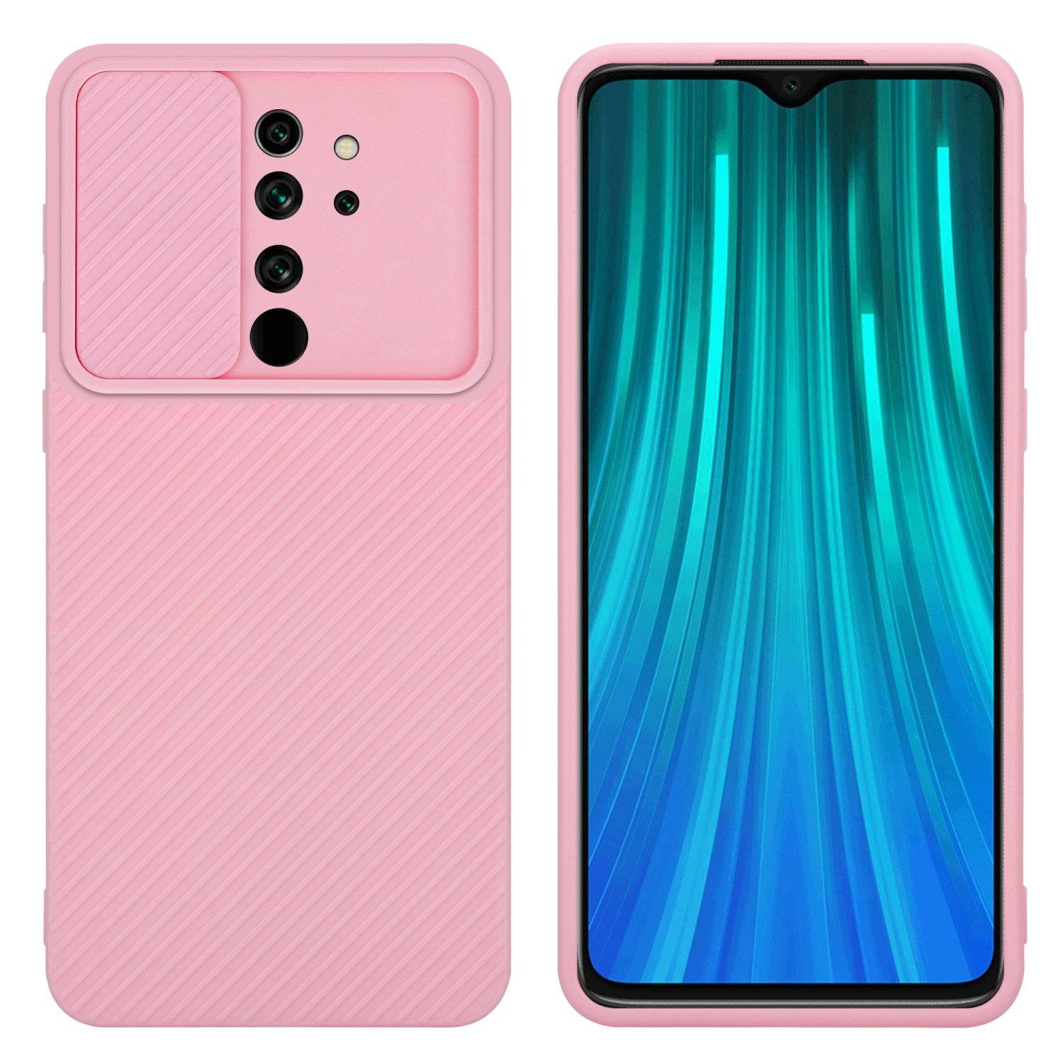 Cadorabo Hülle für Xiaomi RedMi NOTE 8 PRO Schutz Hülle in Rosa Handyhülle TPU Etui Case Cover Kameraschutz