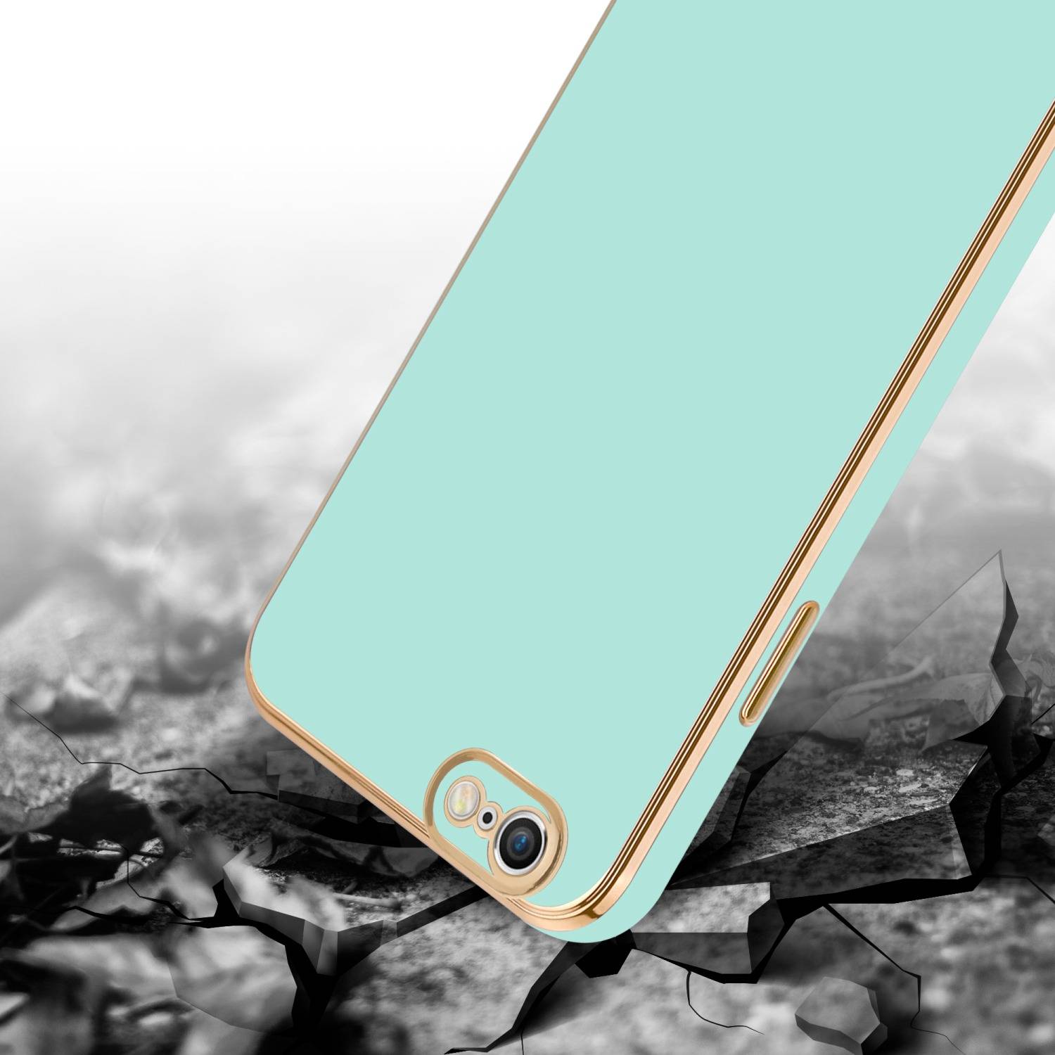 Cadorabo Schutzhülle für Apple iPhone 6 PLUS / 6S PLUS Hülle in Grün Handyhülle TPU Silikon Kameraschutz Etui Case