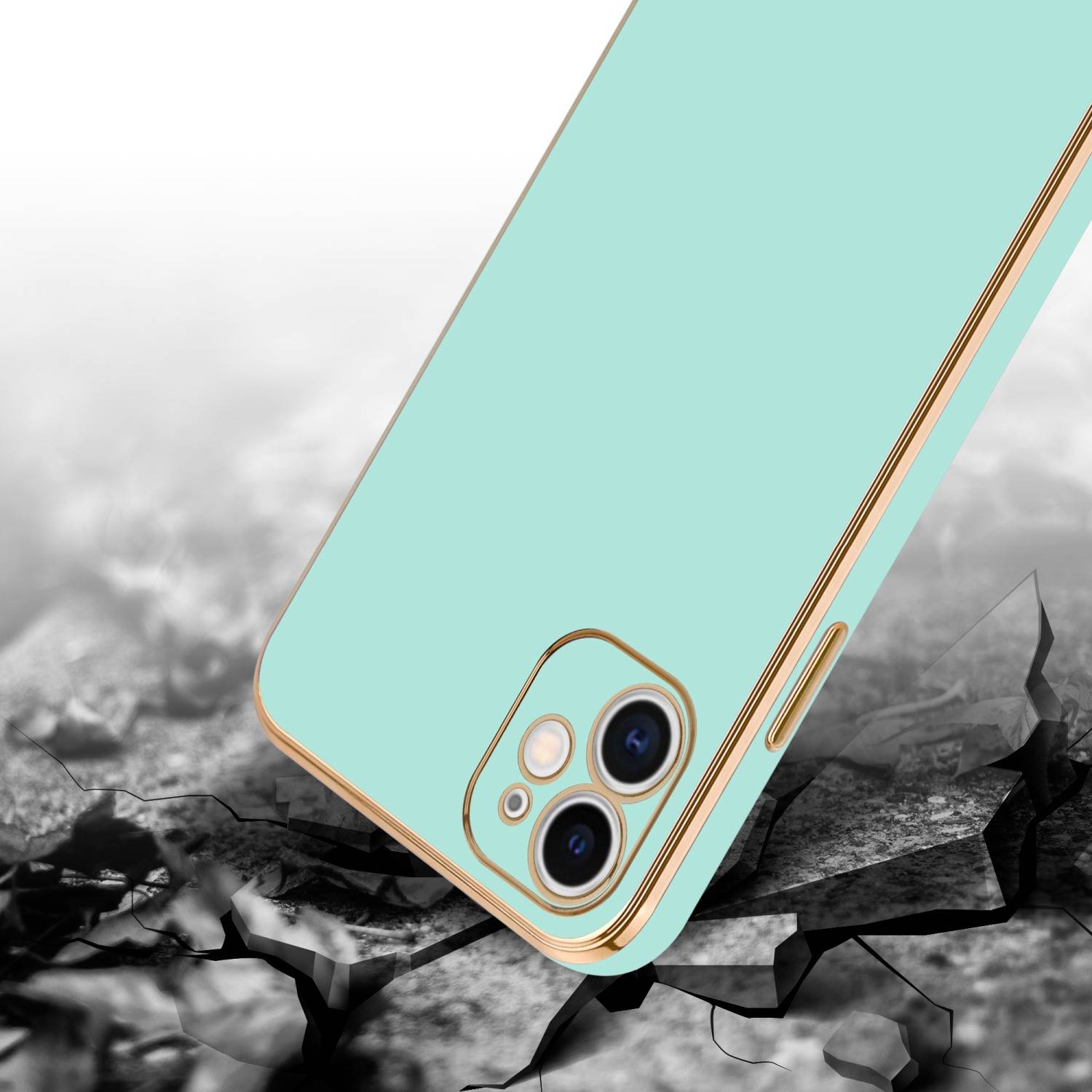 Cadorabo Schutzhülle für Apple iPhone 11 Hülle in Grün Handyhülle TPU Silikon Kameraschutz Etui Case