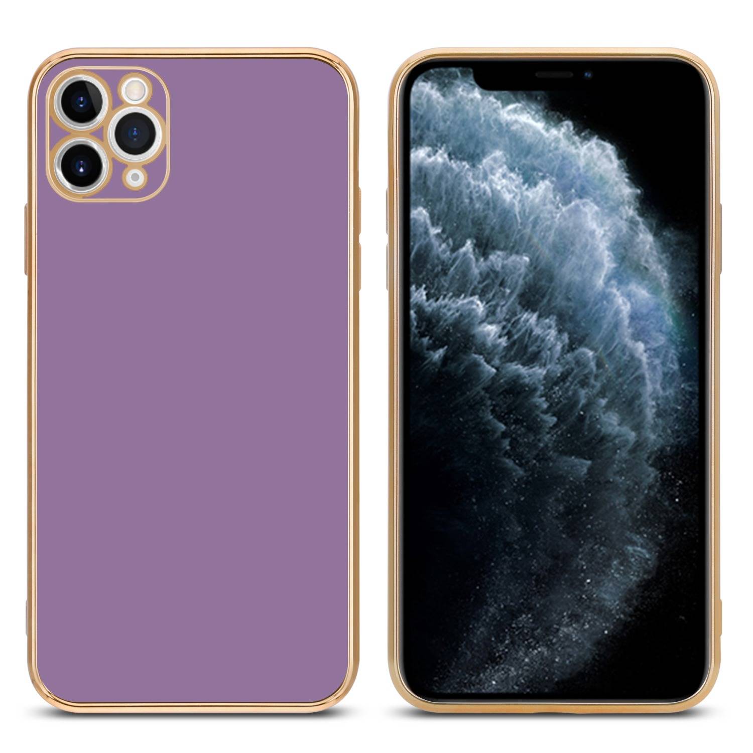 Cadorabo Schutzhülle für Apple iPhone 11 PRO MAX Hülle in Lila Handyhülle TPU Silikon Kameraschutz Etui Case