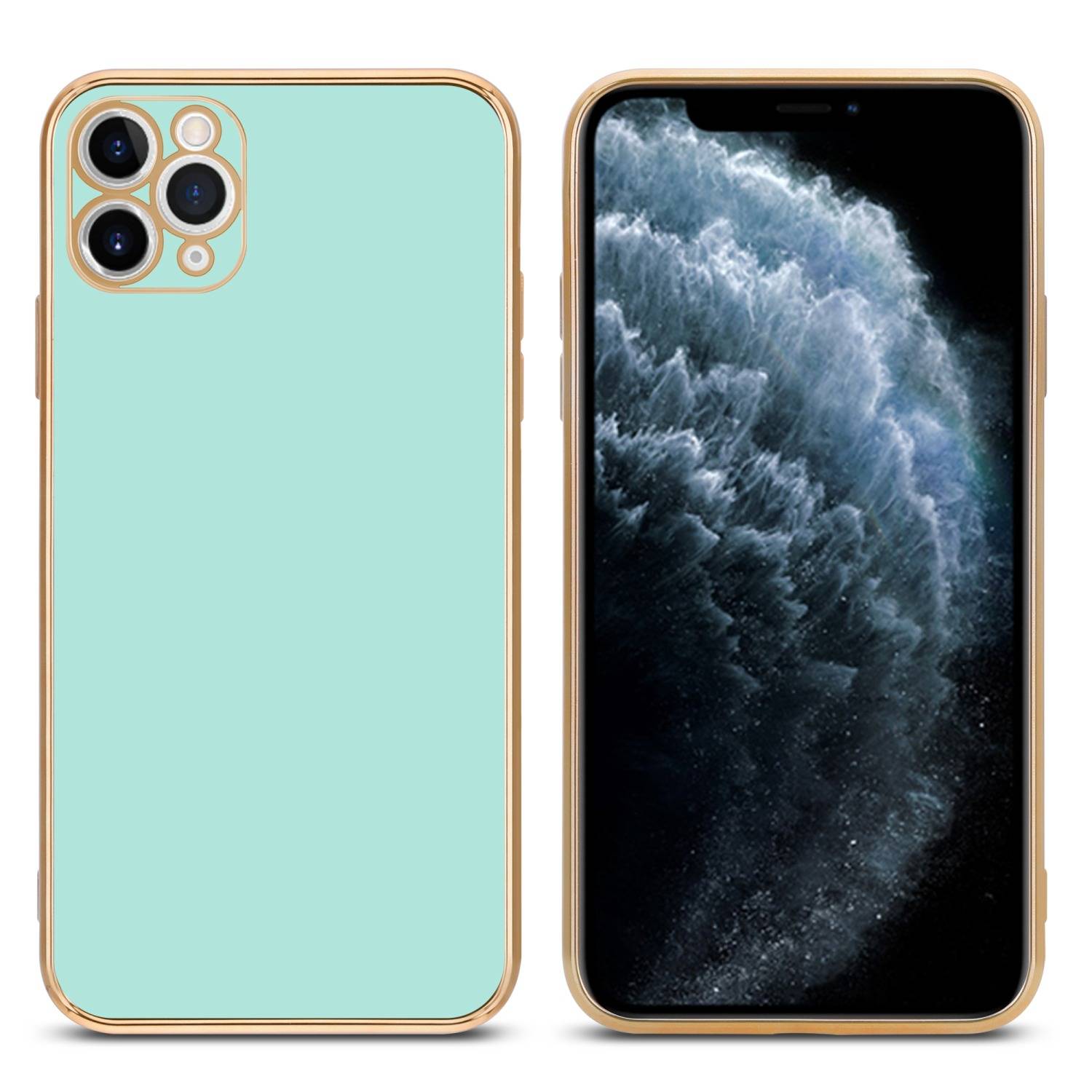 Cadorabo Schutzhülle für Apple iPhone 12 PRO MAX Hülle in Grün Handyhülle TPU Silikon Kameraschutz Etui Case