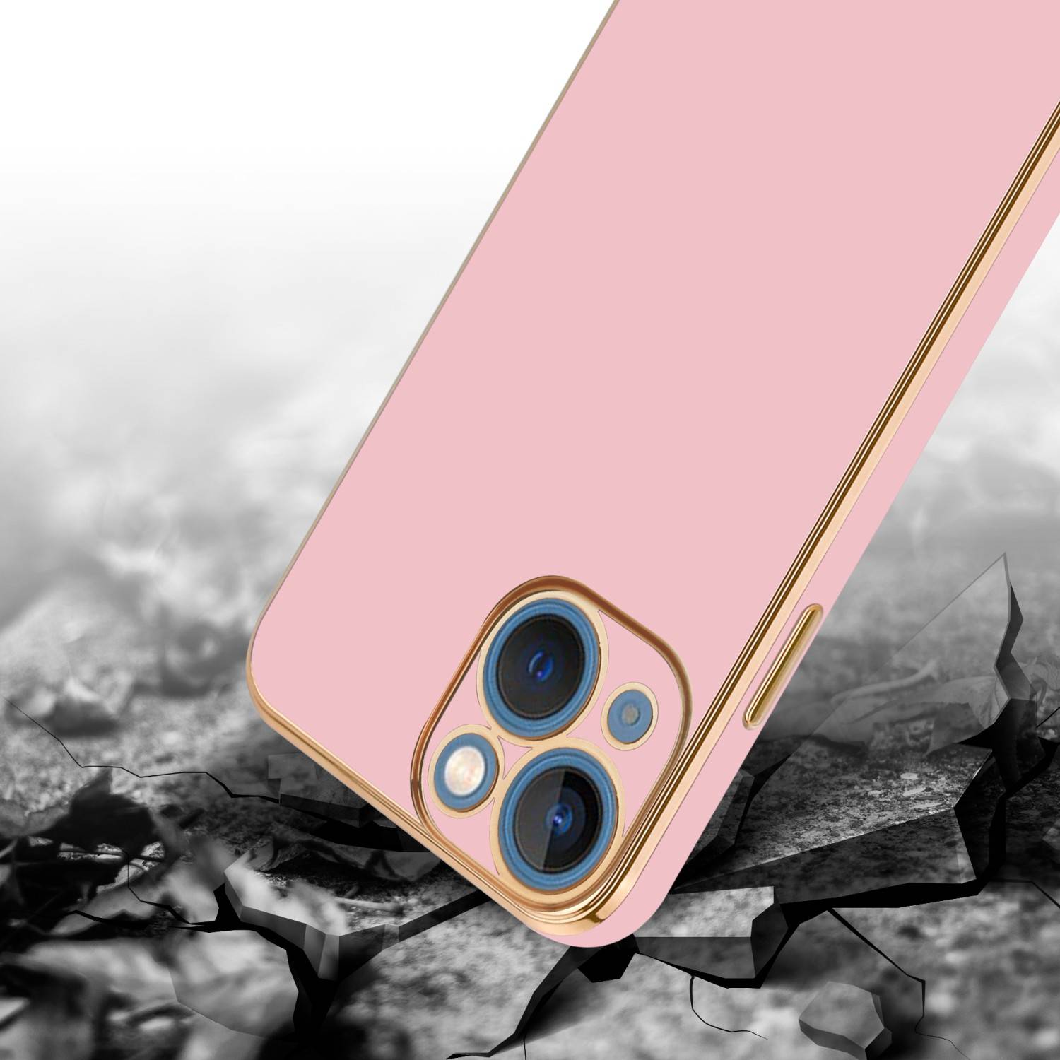 Cadorabo Schutzhülle für Apple iPhone 13 Hülle in Rosa Handyhülle TPU Silikon Kameraschutz Etui Case