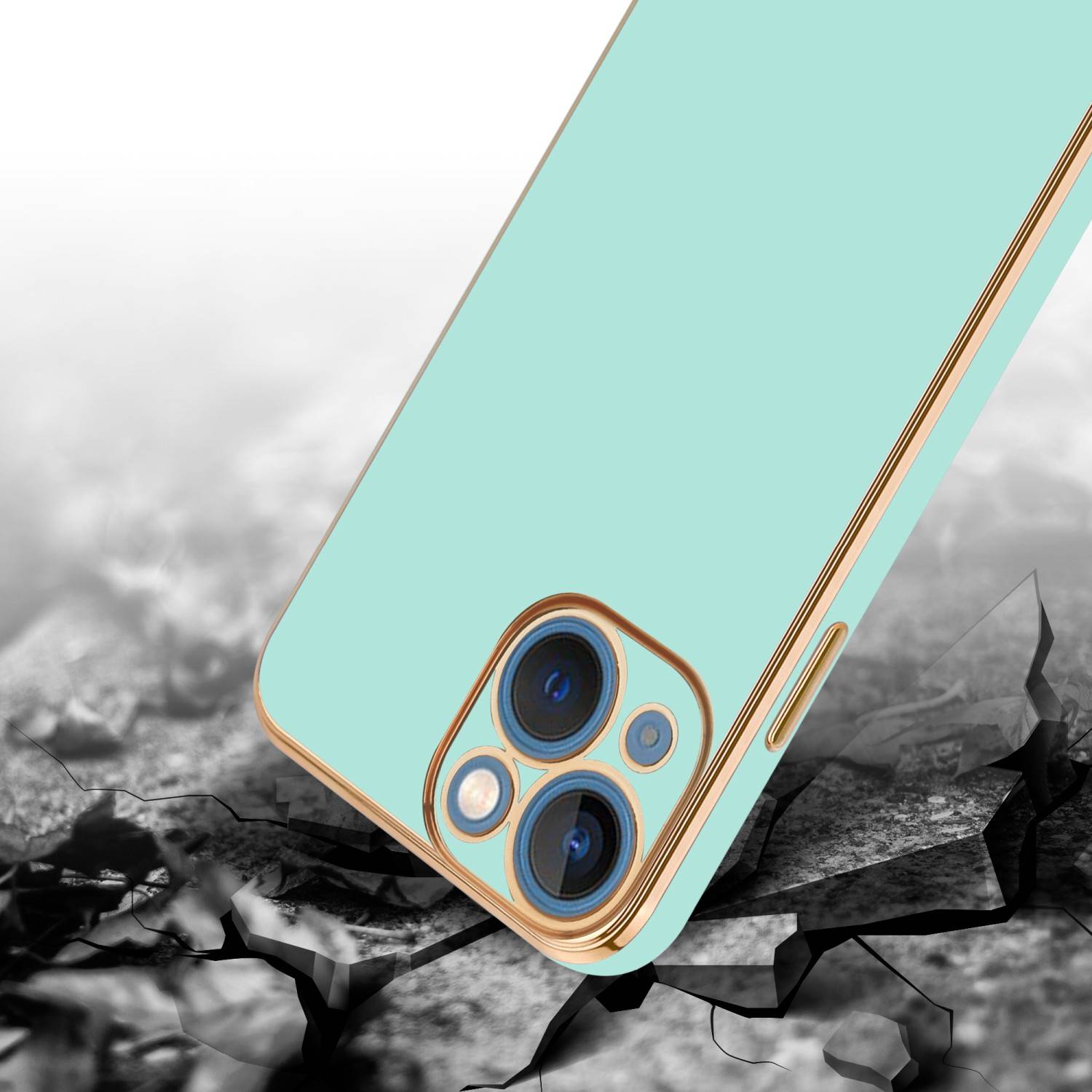 Cadorabo Schutzhülle für Apple iPhone 13 MINI Hülle in Grün Handyhülle TPU Silikon Kameraschutz Etui Case