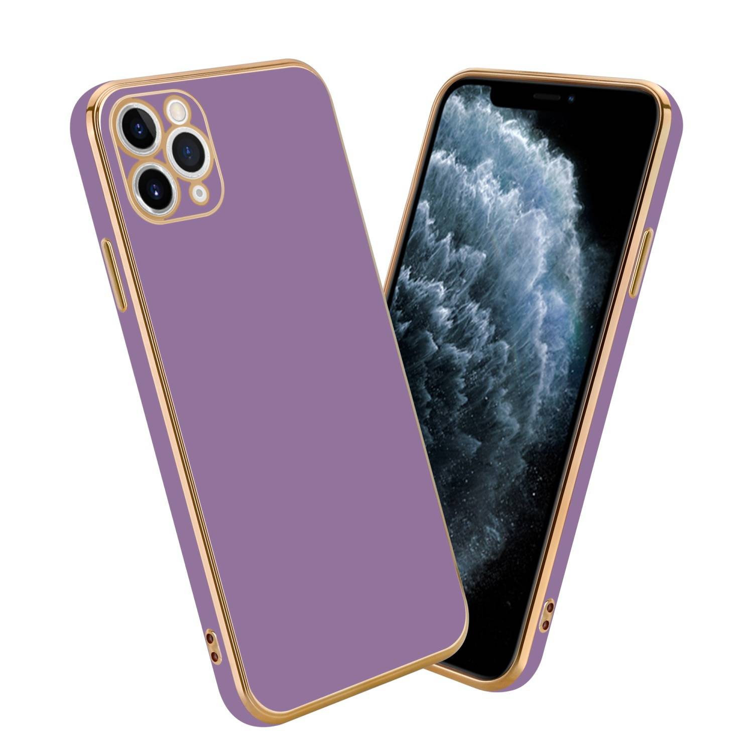 Cadorabo Schutzhülle für Apple iPhone 13 PRO Hülle in Lila Handyhülle TPU Silikon Kameraschutz Etui Case