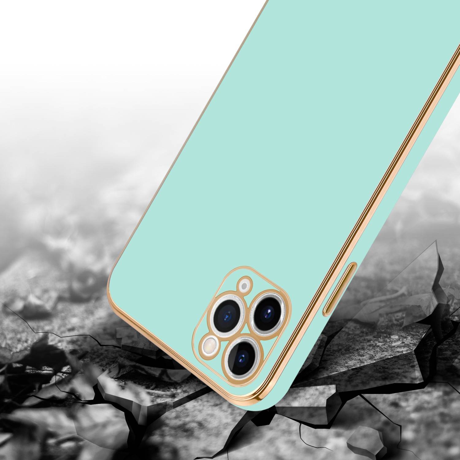 Cadorabo Schutzhülle für Apple iPhone 13 PRO Hülle in Grün Handyhülle TPU Silikon Kameraschutz Etui Case