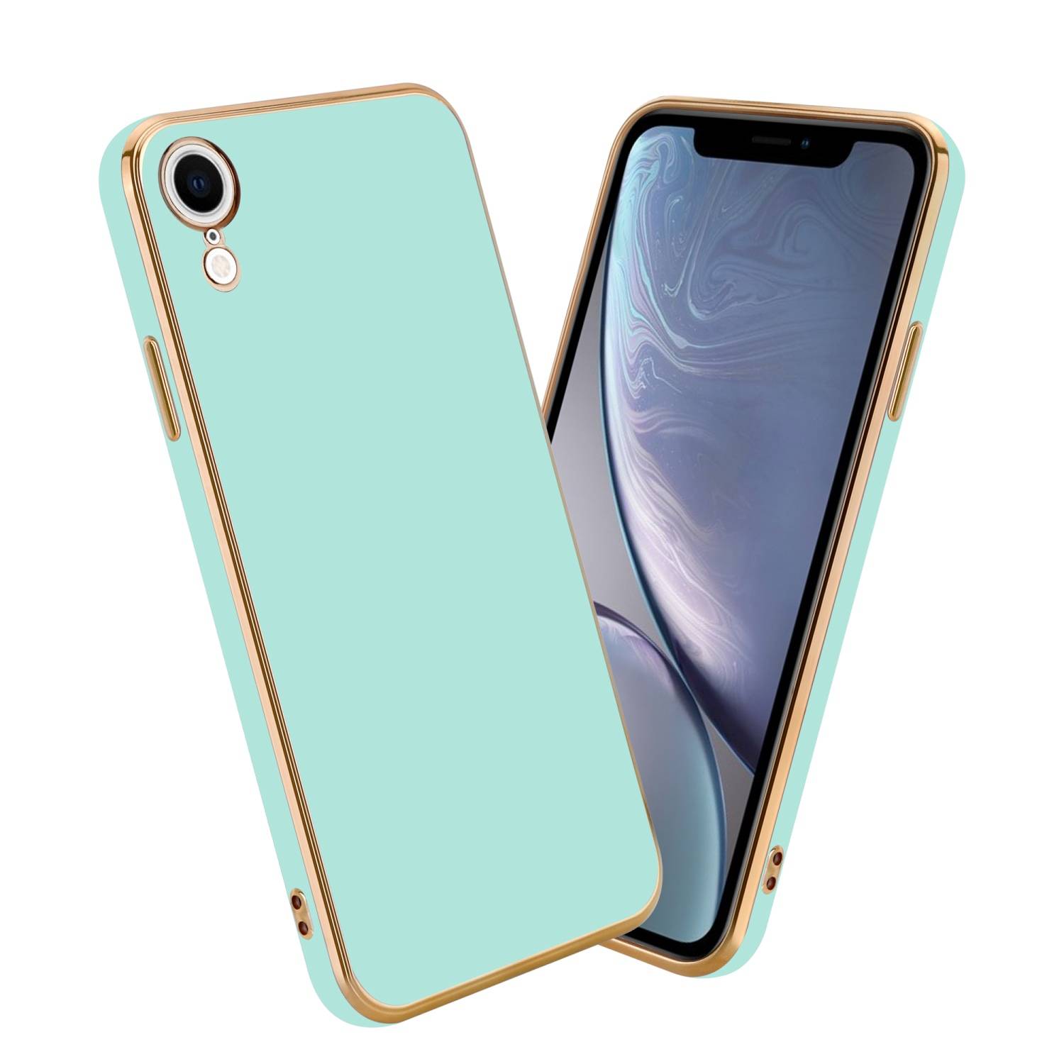 Cadorabo Schutzhülle für Apple iPhone XR Hülle in Grün Handyhülle TPU Silikon Kameraschutz Etui Case