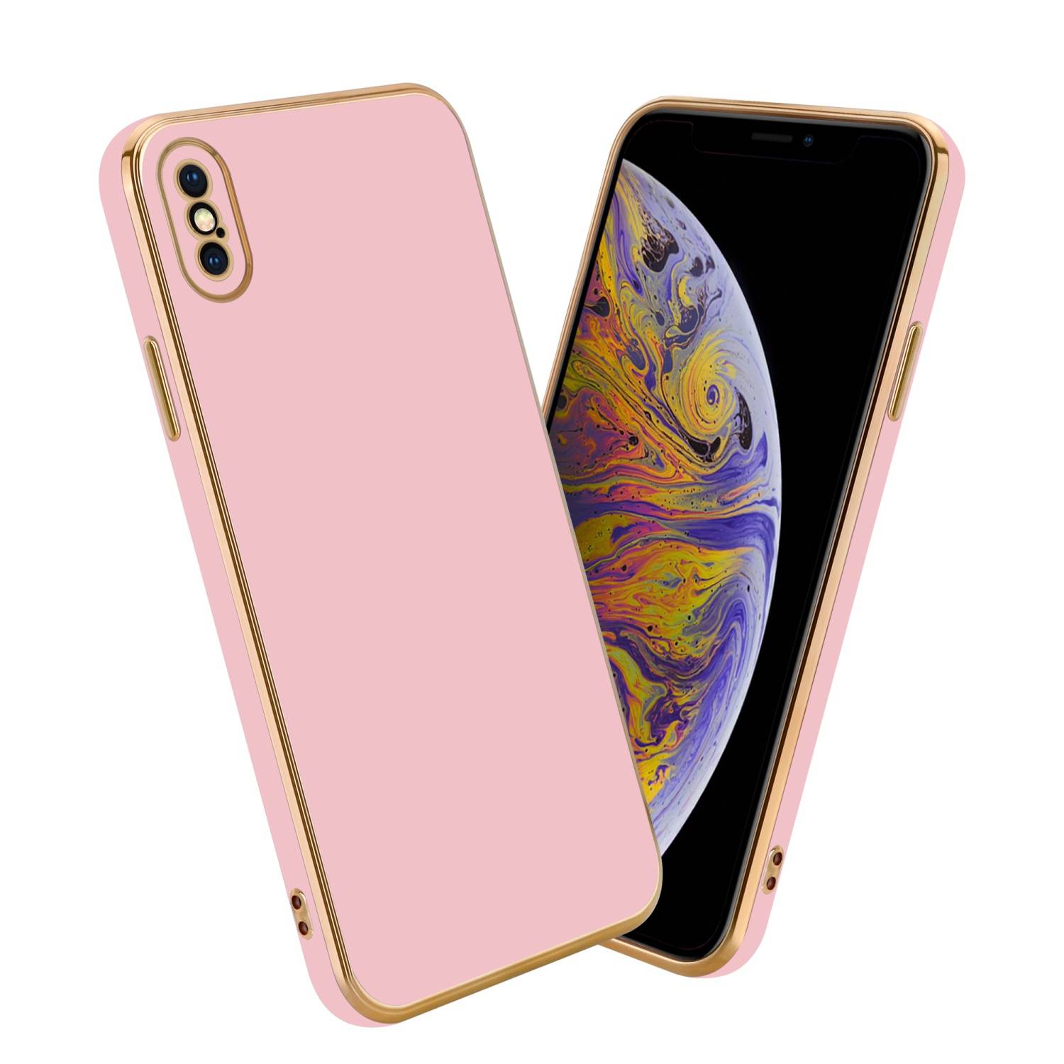 Cadorabo Schutzhülle für Apple iPhone XS MAX Hülle in Rosa Handyhülle TPU Silikon Kameraschutz Etui Case