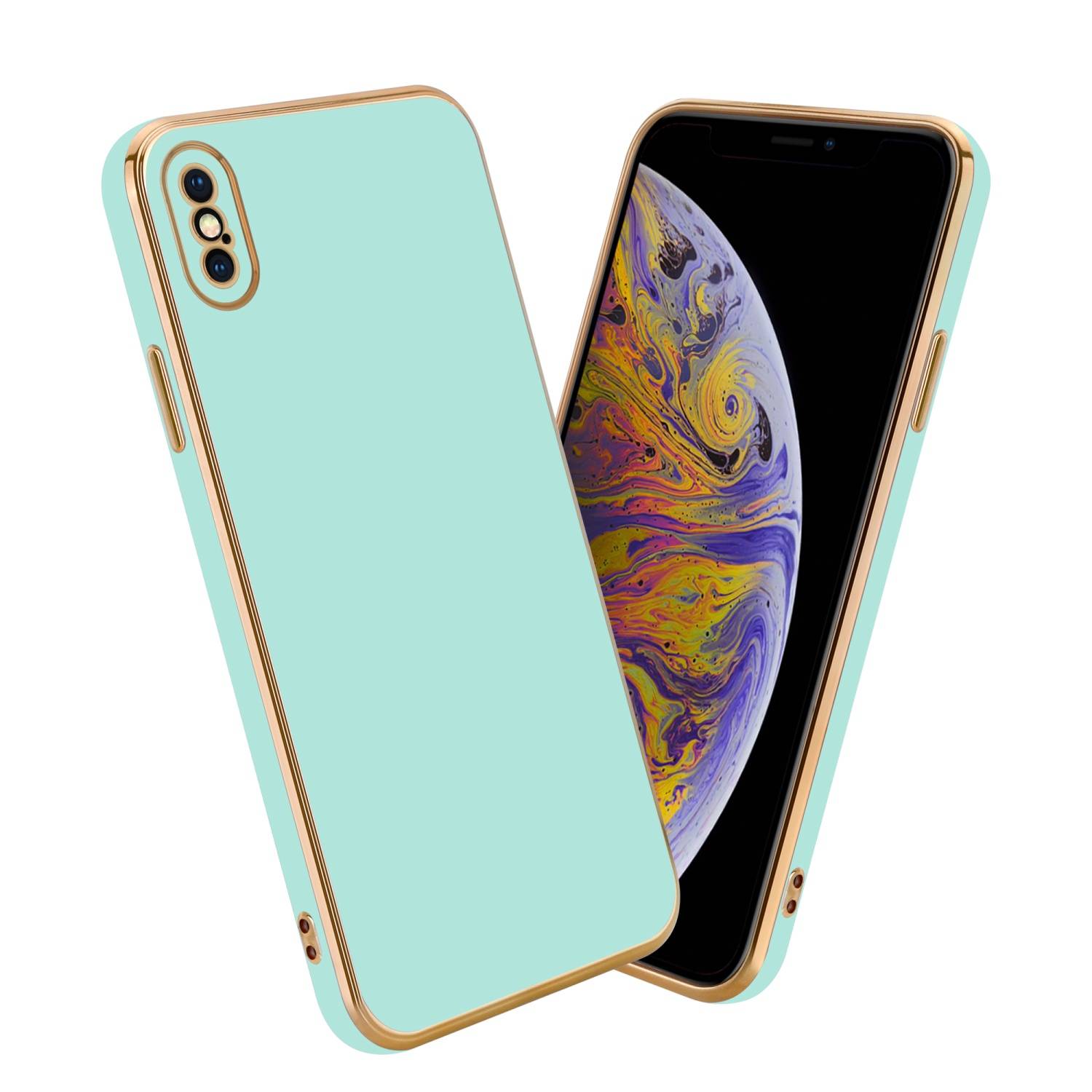 Cadorabo Schutzhülle für Apple iPhone XS MAX Hülle in Grün Handyhülle TPU Silikon Kameraschutz Etui Case