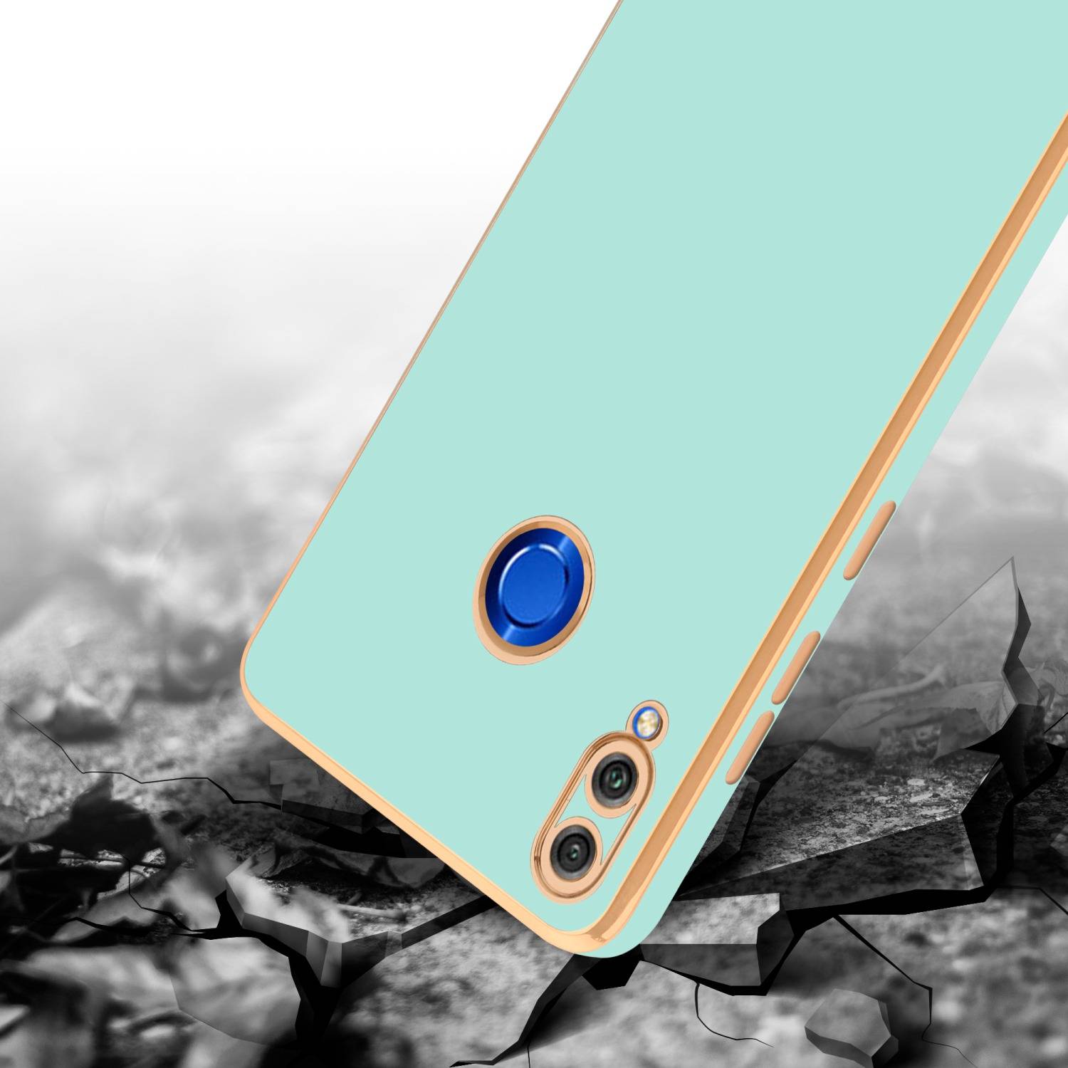 Cadorabo Schutzhülle für Honor 8X Hülle in Grün Handyhülle TPU Silikon Kameraschutz Etui Case