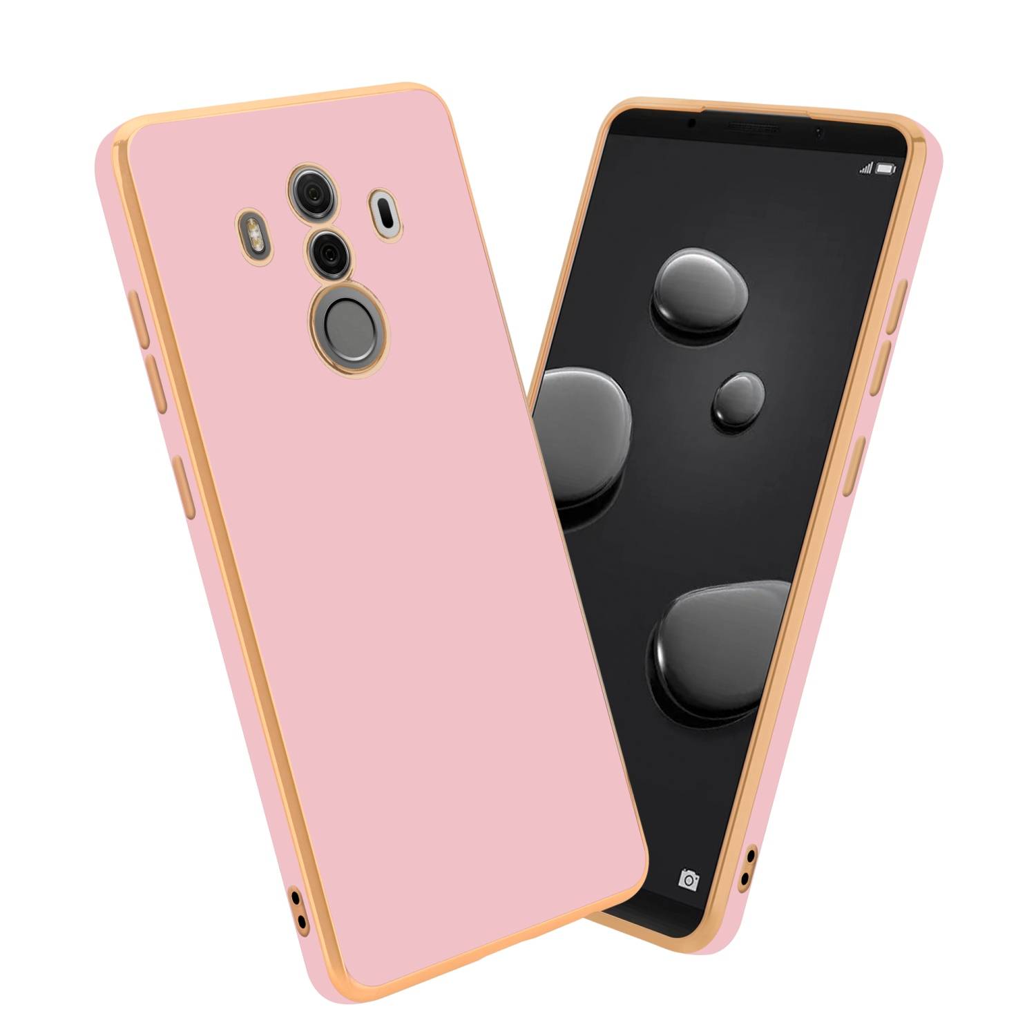 Cadorabo Schutzhülle für Huawei MATE 10 PRO Hülle in Rosa Handyhülle TPU Silikon Kameraschutz Etui Case