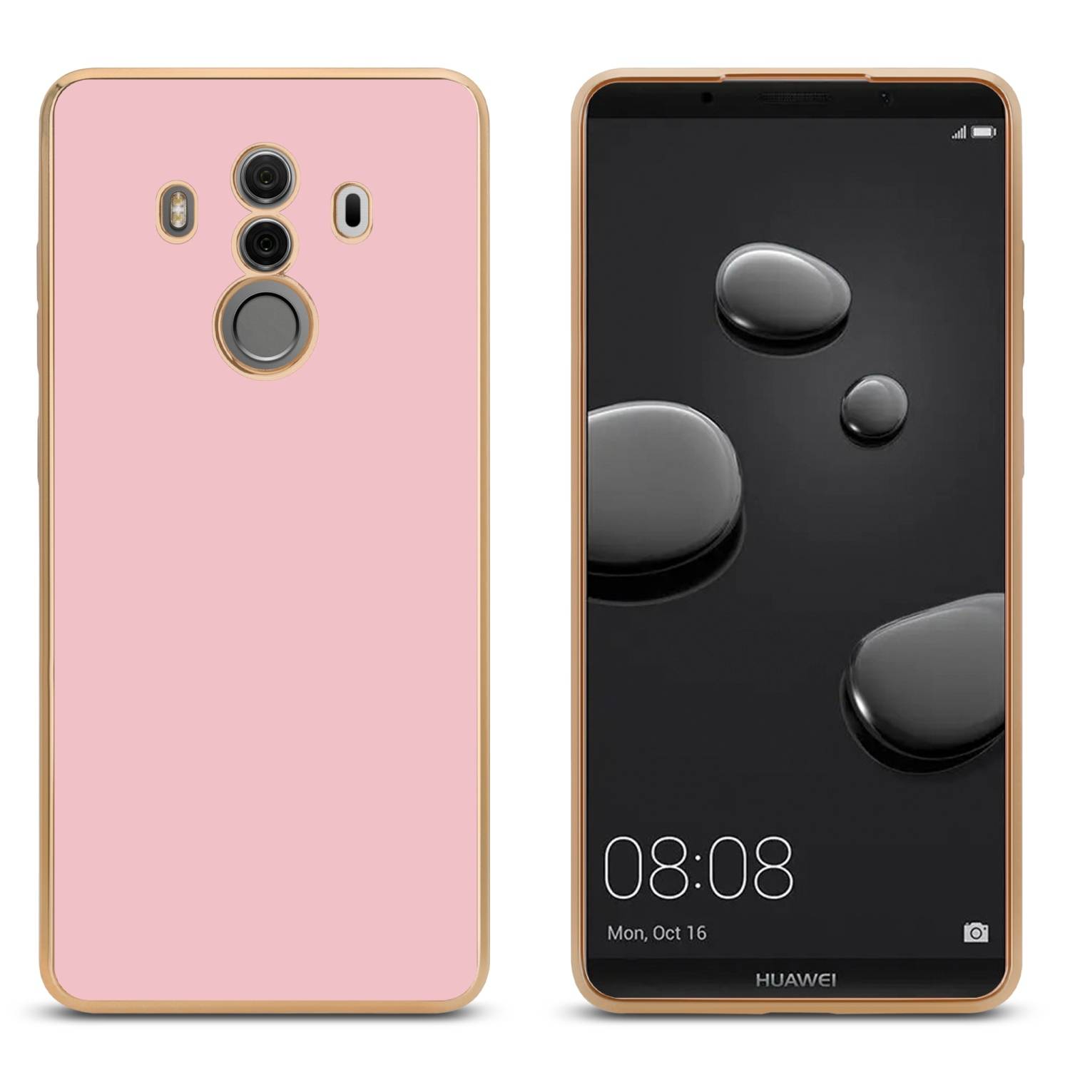 Cadorabo Schutzhülle für Huawei MATE 10 PRO Hülle in Rosa Handyhülle TPU Silikon Kameraschutz Etui Case