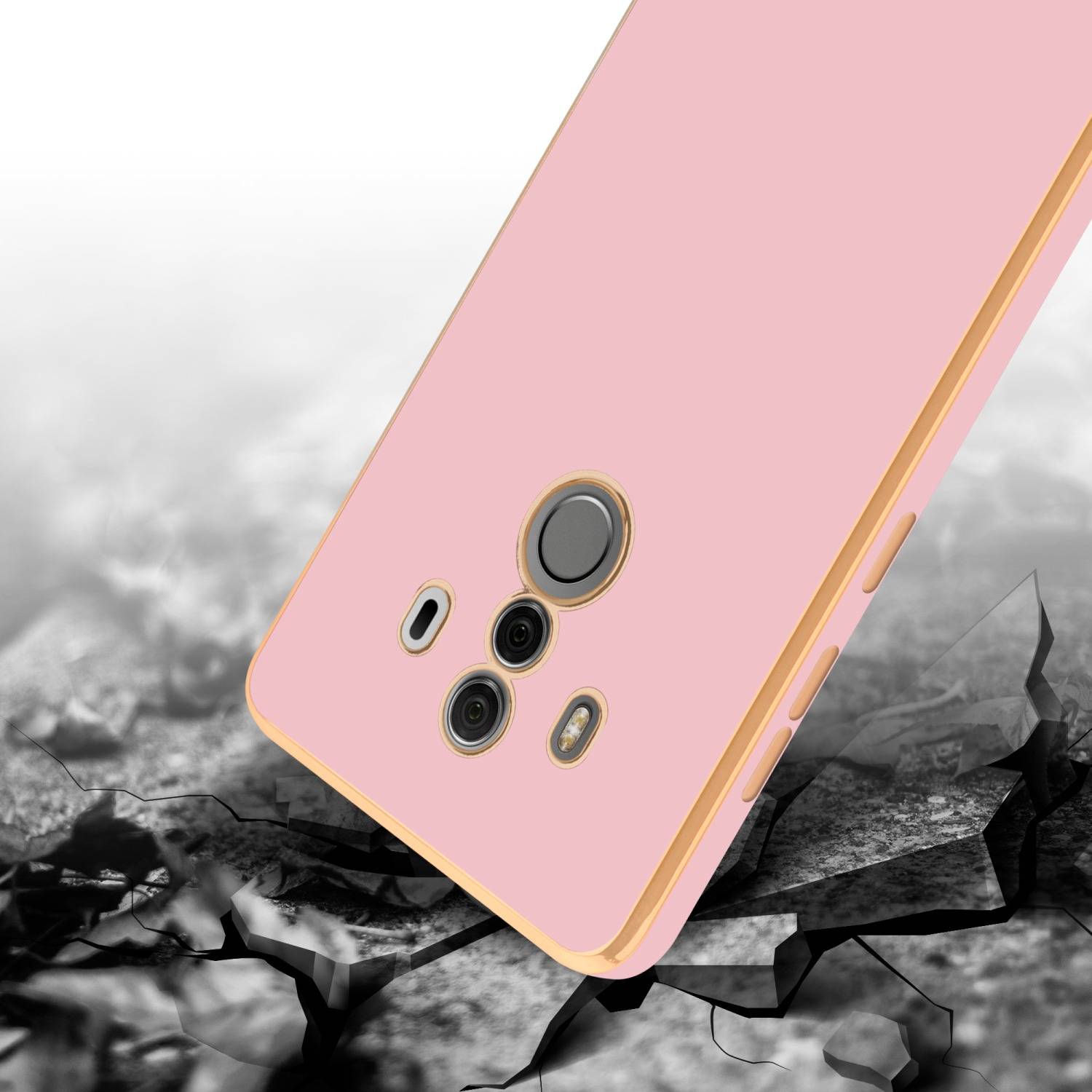 Cadorabo Schutzhülle für Huawei MATE 10 PRO Hülle in Rosa Handyhülle TPU Silikon Kameraschutz Etui Case