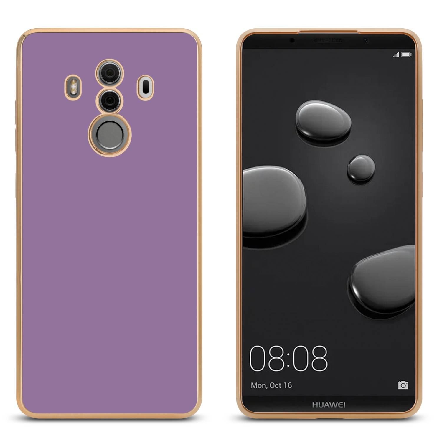 Cadorabo Schutzhülle für Huawei MATE 10 PRO Hülle in Lila Handyhülle TPU Silikon Kameraschutz Etui Case