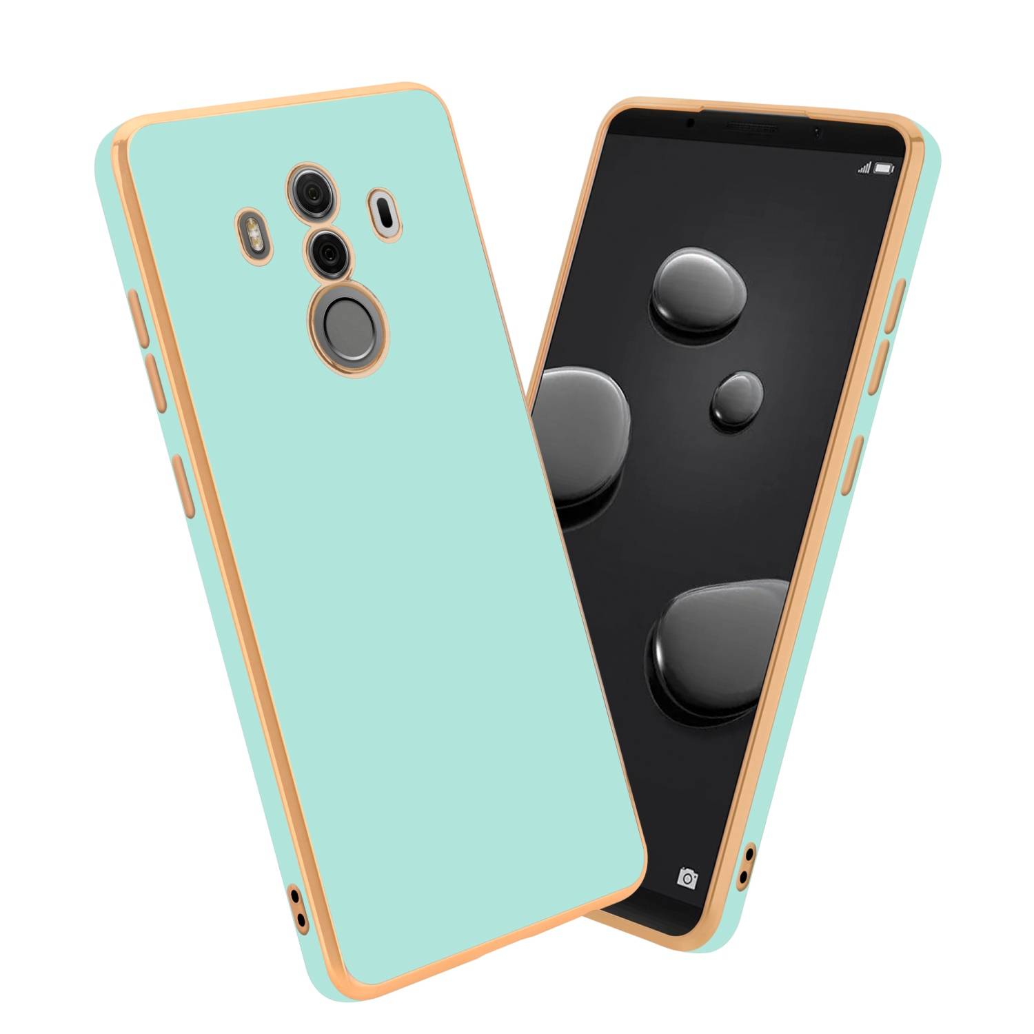 Cadorabo Schutzhülle für Huawei MATE 10 PRO Hülle in Grün Handyhülle TPU Silikon Kameraschutz Etui Case