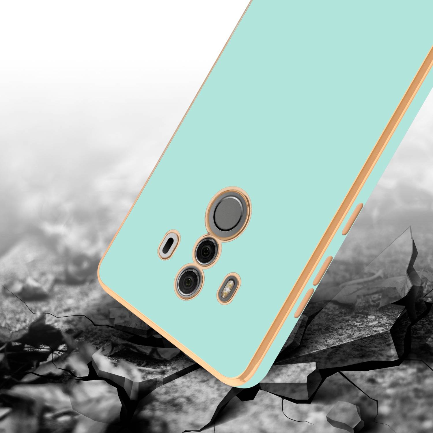 Cadorabo Schutzhülle für Huawei MATE 10 PRO Hülle in Grün Handyhülle TPU Silikon Kameraschutz Etui Case