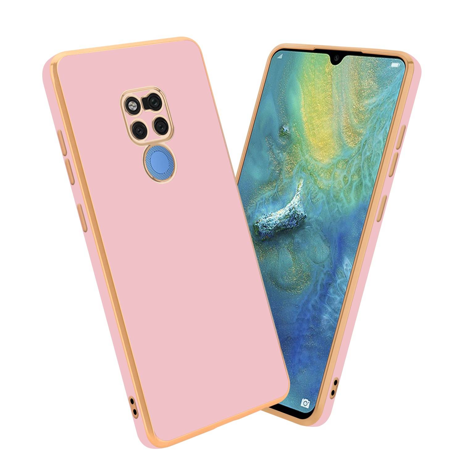 Cadorabo Schutzhülle für Huawei MATE 20 Hülle in Rosa Handyhülle TPU Silikon Kameraschutz Etui Case