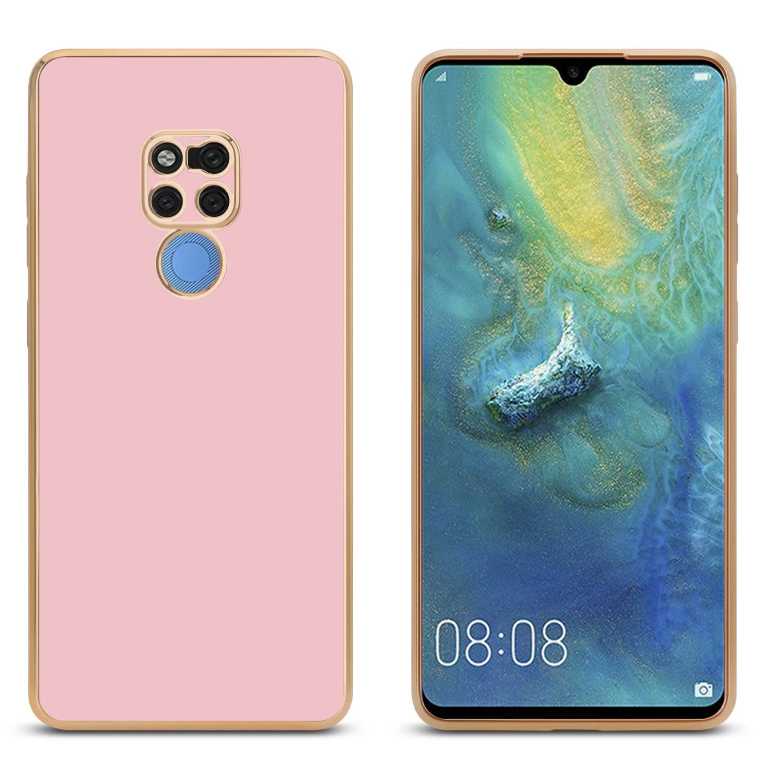 Cadorabo Schutzhülle für Huawei MATE 20 Hülle in Rosa Handyhülle TPU Silikon Kameraschutz Etui Case
