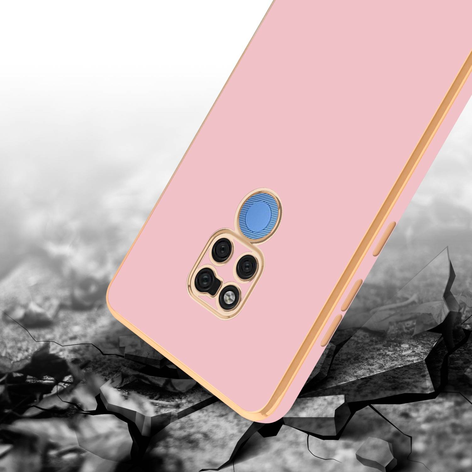 Cadorabo Schutzhülle für Huawei MATE 20 Hülle in Rosa Handyhülle TPU Silikon Kameraschutz Etui Case