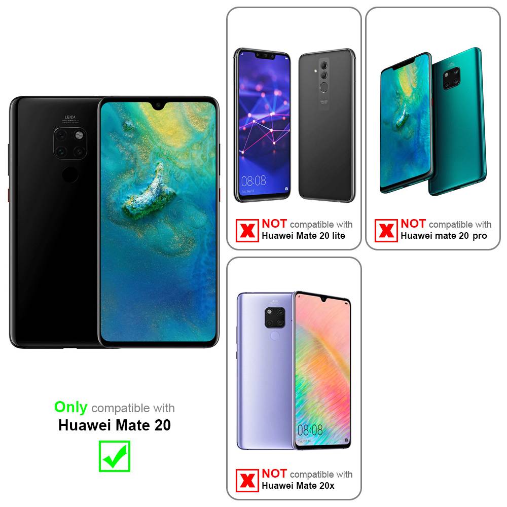 Cadorabo Schutzhülle für Huawei MATE 20 Hülle in Grün Handyhülle TPU Silikon Kameraschutz Etui Case