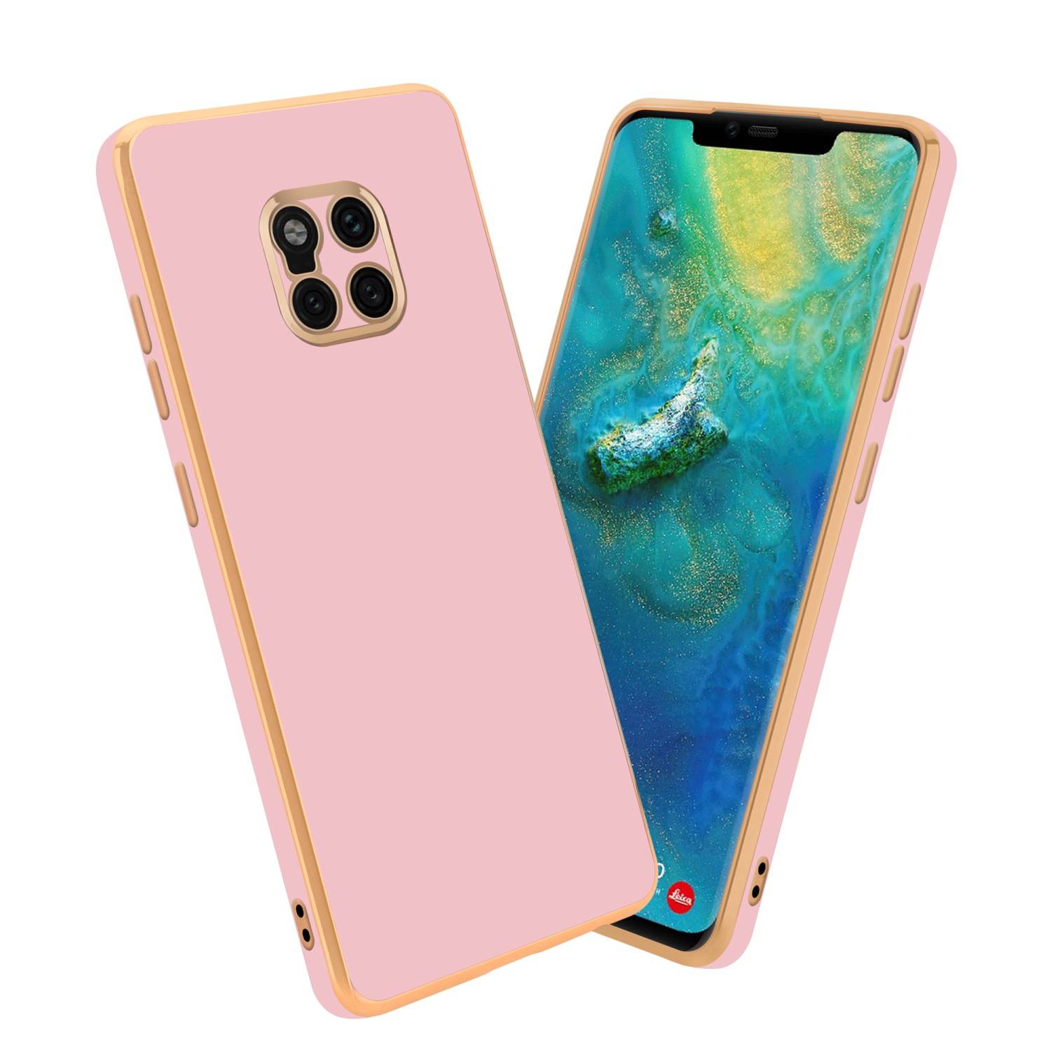 Cadorabo Schutzhülle für Huawei MATE 20 PRO Hülle in Rosa Handyhülle TPU Silikon Kameraschutz Etui Case
