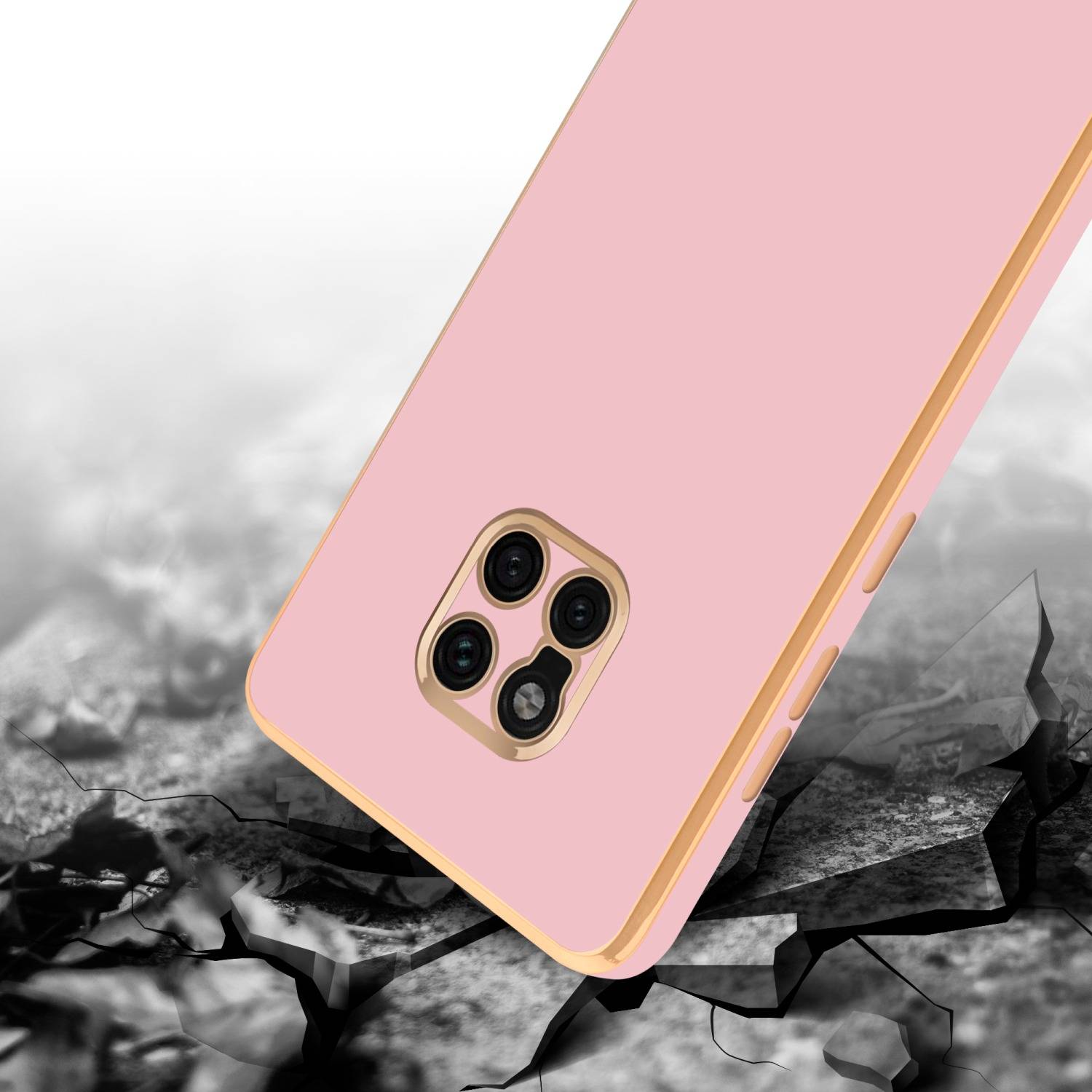 Cadorabo Schutzhülle für Huawei MATE 20 PRO Hülle in Rosa Handyhülle TPU Silikon Kameraschutz Etui Case