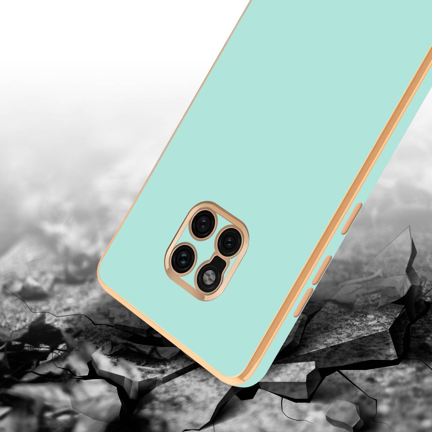 Cadorabo Schutzhülle für Huawei MATE 20 PRO Hülle in Grün Handyhülle TPU Silikon Kameraschutz Etui Case
