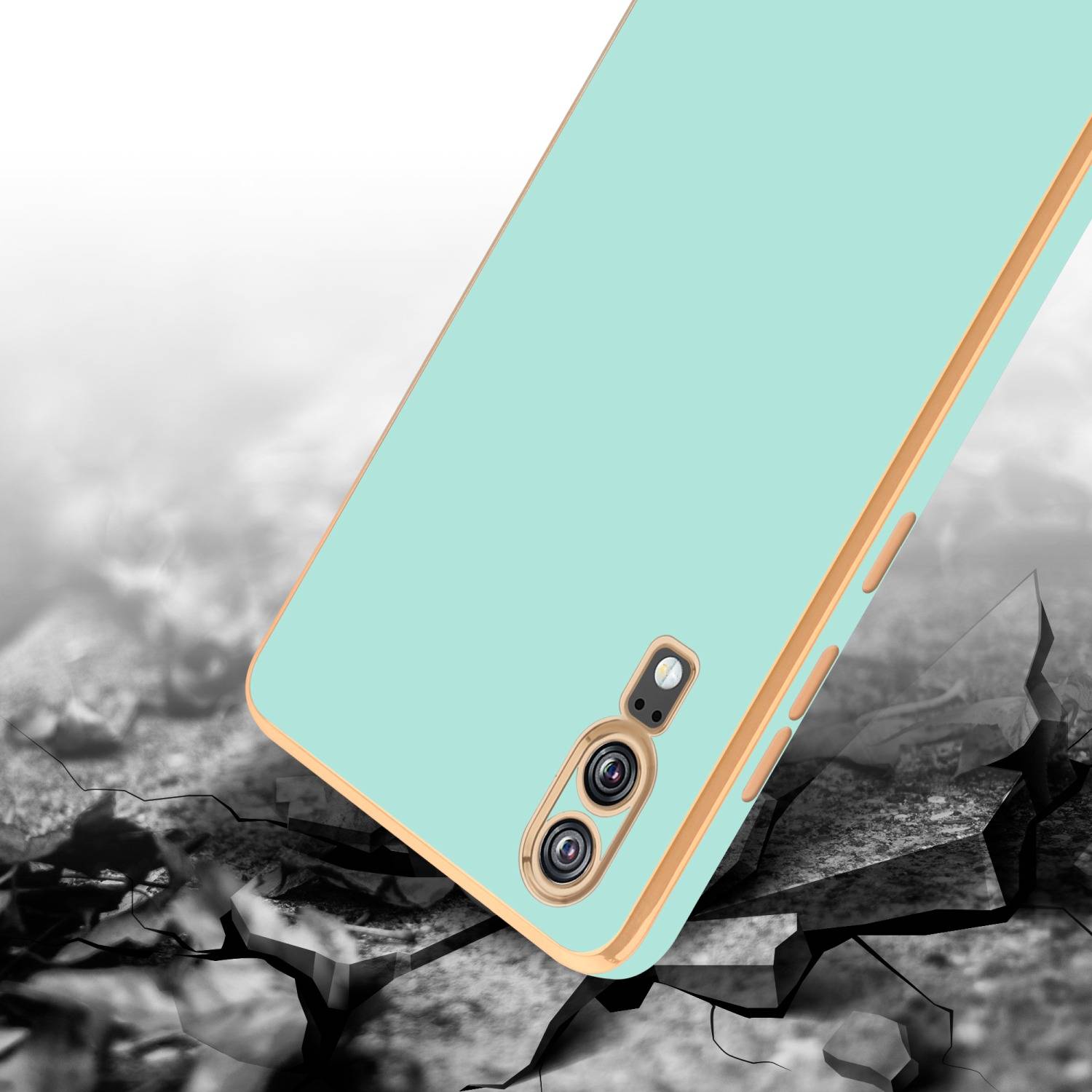 Cadorabo Schutzhülle für Huawei P20 Hülle in Grün Handyhülle TPU Silikon Kameraschutz Etui Case