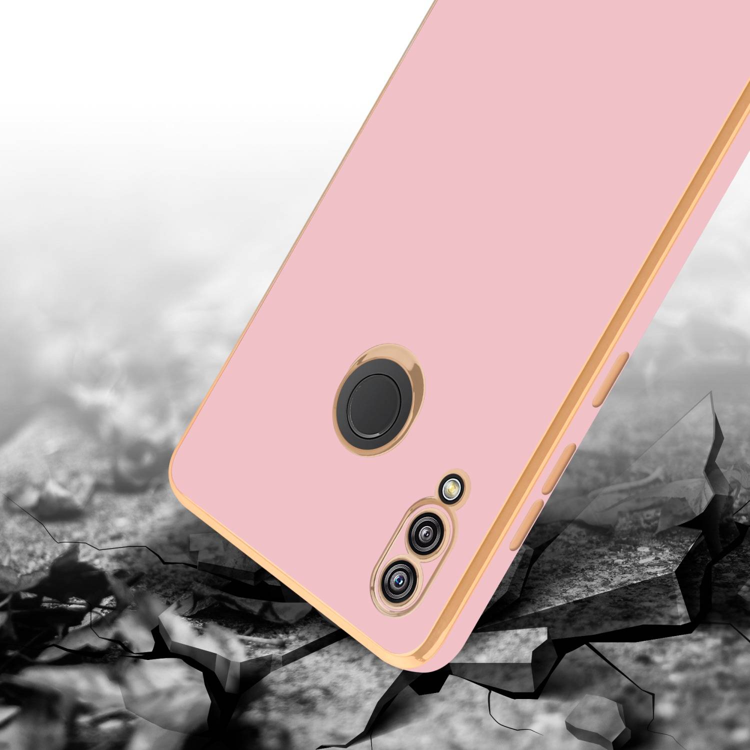 Cadorabo Schutzhülle für Huawei P20 LITE 2018 / NOVA 3E Hülle in Rosa Handyhülle TPU Silikon Kameraschutz Etui Case