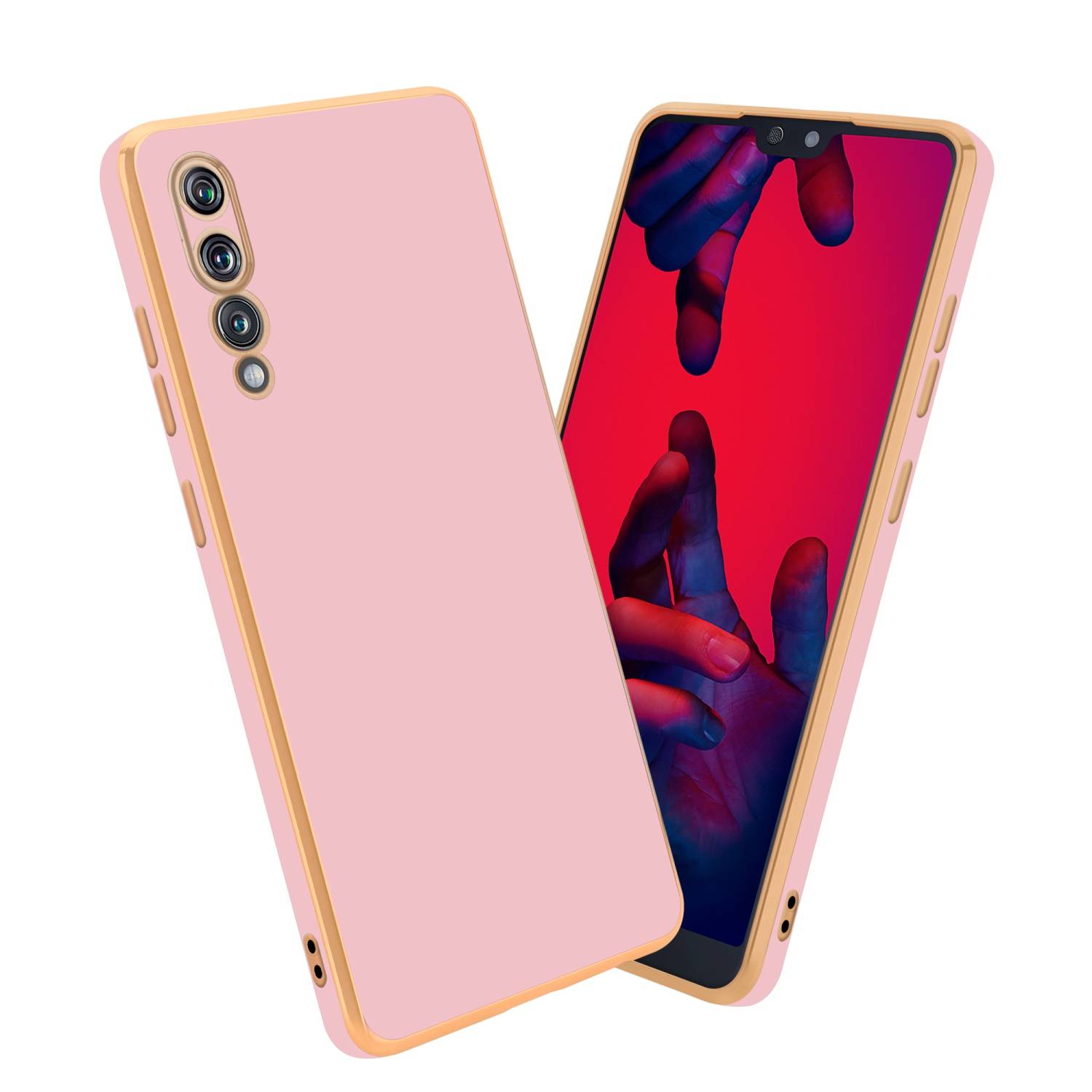 Cadorabo Schutzhülle für Huawei P20 PRO / P20 PLUS Hülle in Rosa Handyhülle TPU Silikon Kameraschutz Etui Case