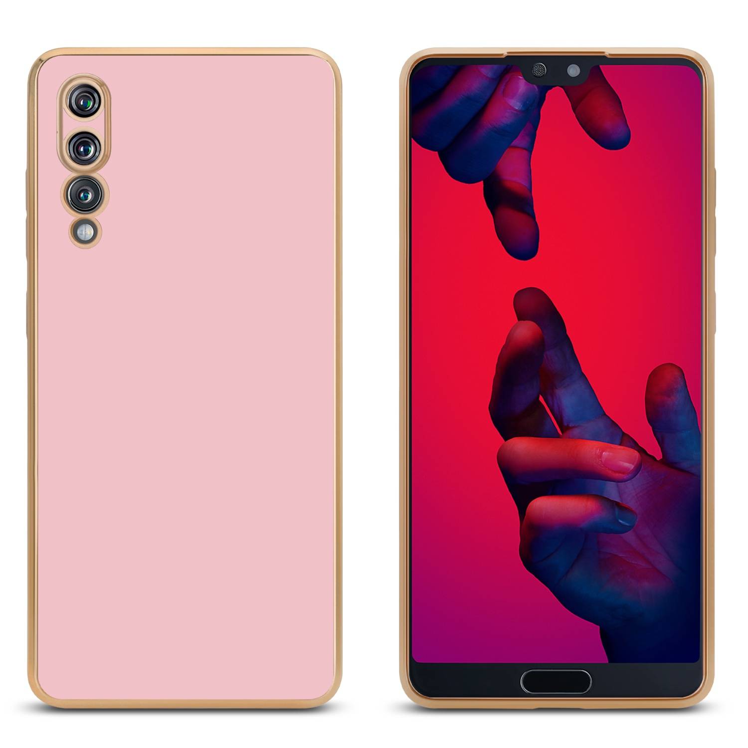 Cadorabo Schutzhülle für Huawei P20 PRO / P20 PLUS Hülle in Rosa Handyhülle TPU Silikon Kameraschutz Etui Case