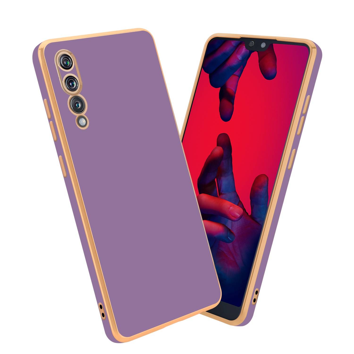 Cadorabo Schutzhülle für Huawei P20 PRO / P20 PLUS Hülle in Lila Handyhülle TPU Silikon Kameraschutz Etui Case