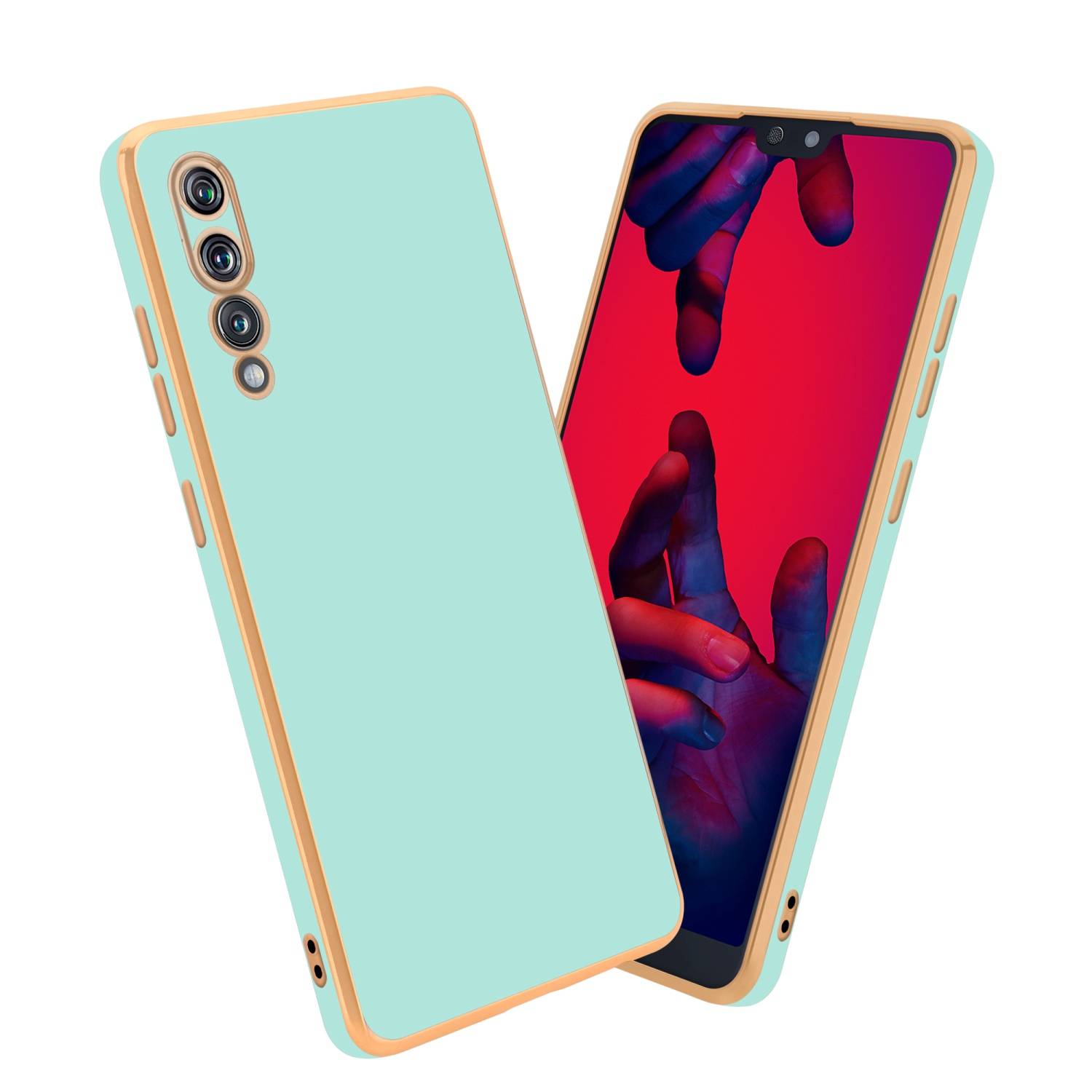 Cadorabo Schutzhülle für Huawei P20 PRO / P20 PLUS Hülle in Grün Handyhülle TPU Silikon Kameraschutz Etui Case