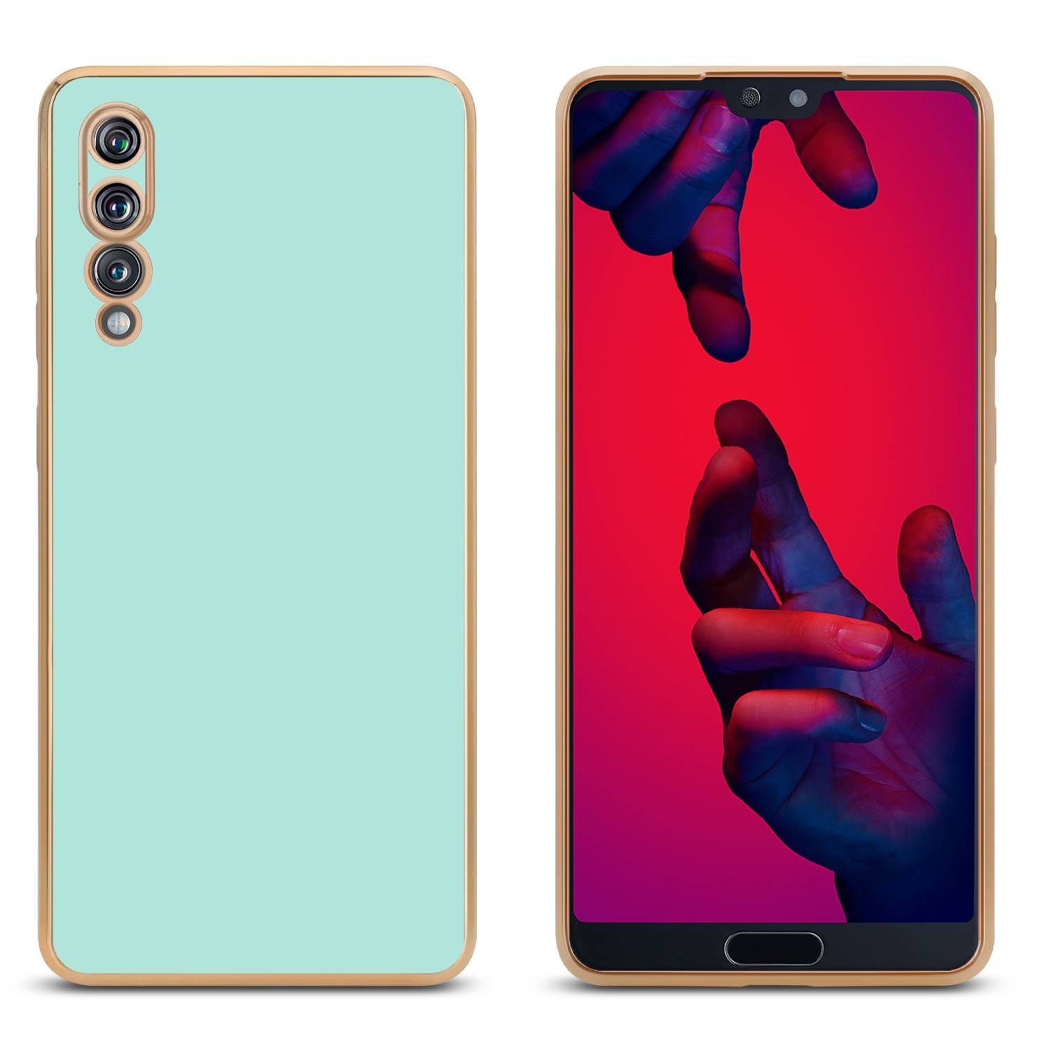 Cadorabo Schutzhülle für Huawei P20 PRO / P20 PLUS Hülle in Grün Handyhülle TPU Silikon Kameraschutz Etui Case