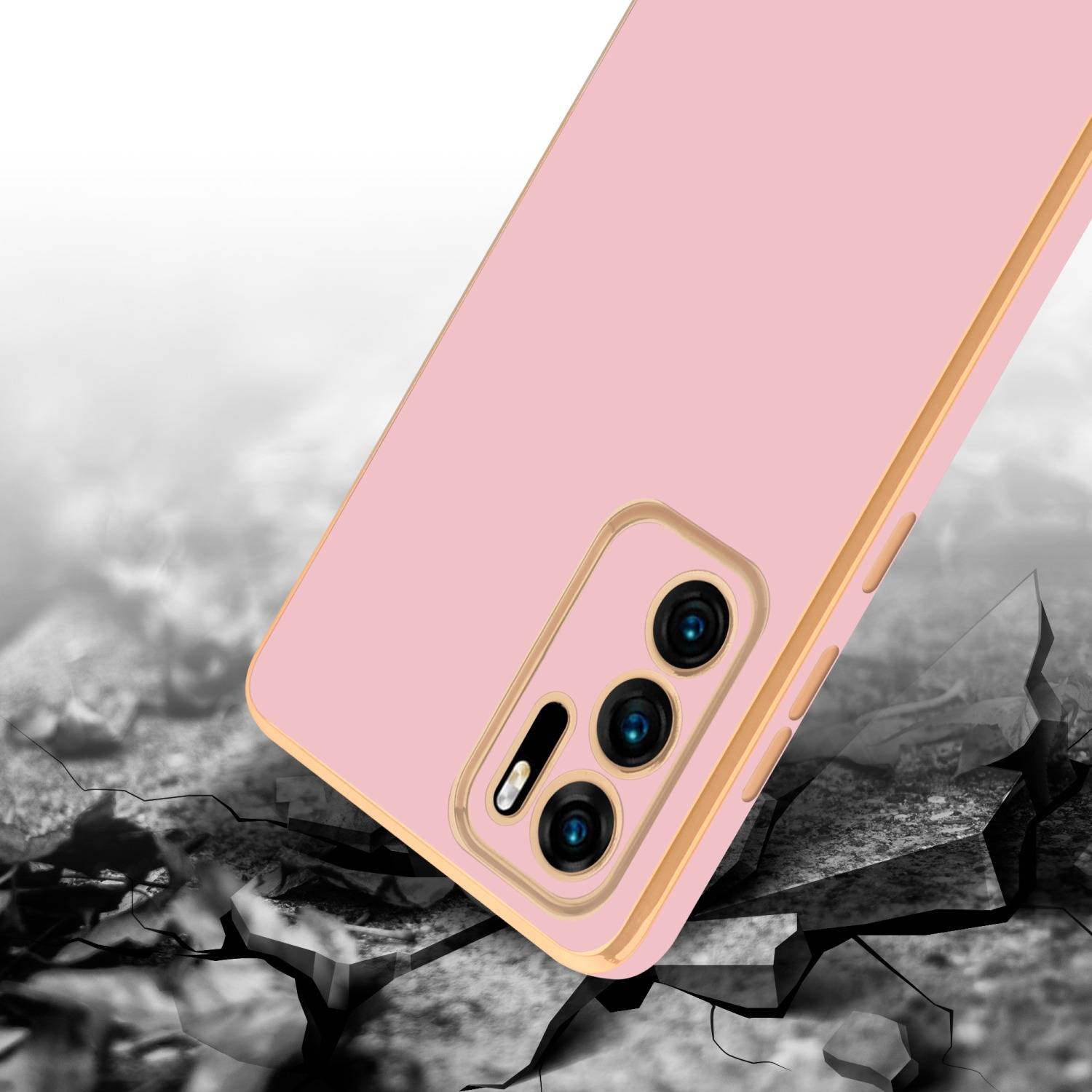 Cadorabo Schutzhülle für Huawei P40 Hülle in Rosa Handyhülle TPU Silikon Kameraschutz Etui Case