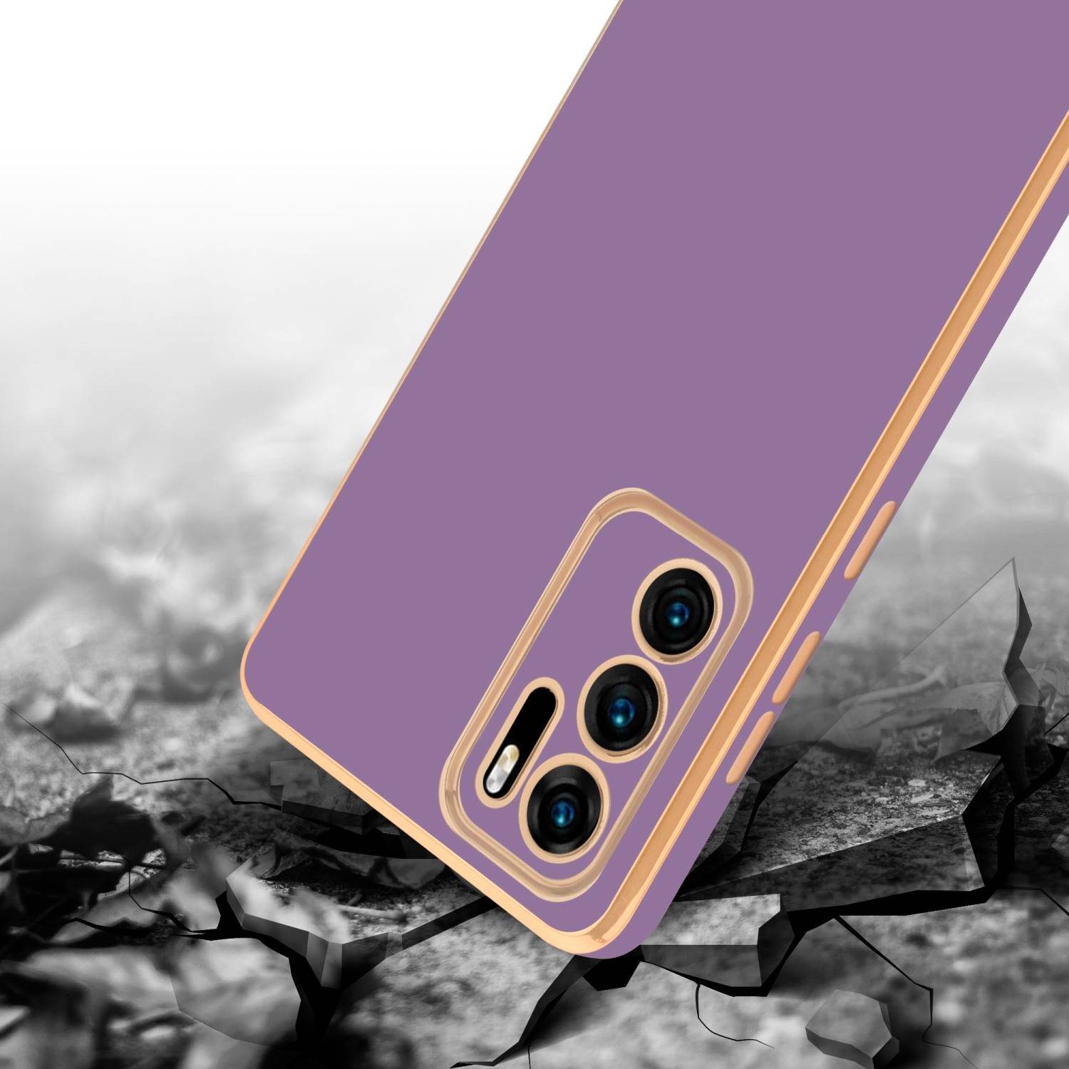 Cadorabo Schutzhülle für Huawei P40 Hülle in Lila Handyhülle TPU Silikon Kameraschutz Etui Case