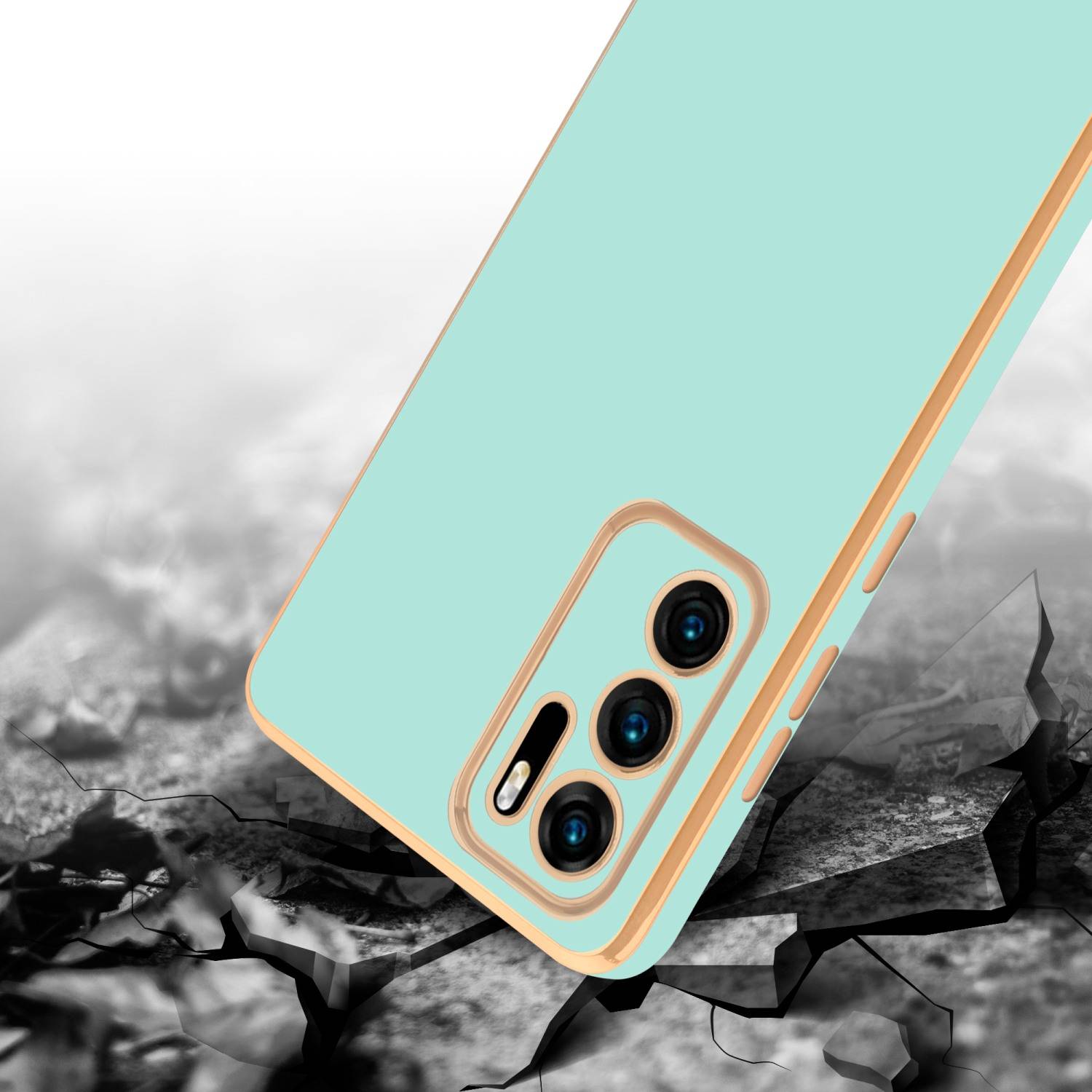 Cadorabo Schutzhülle für Huawei P40 Hülle in Grün Handyhülle TPU Silikon Kameraschutz Etui Case