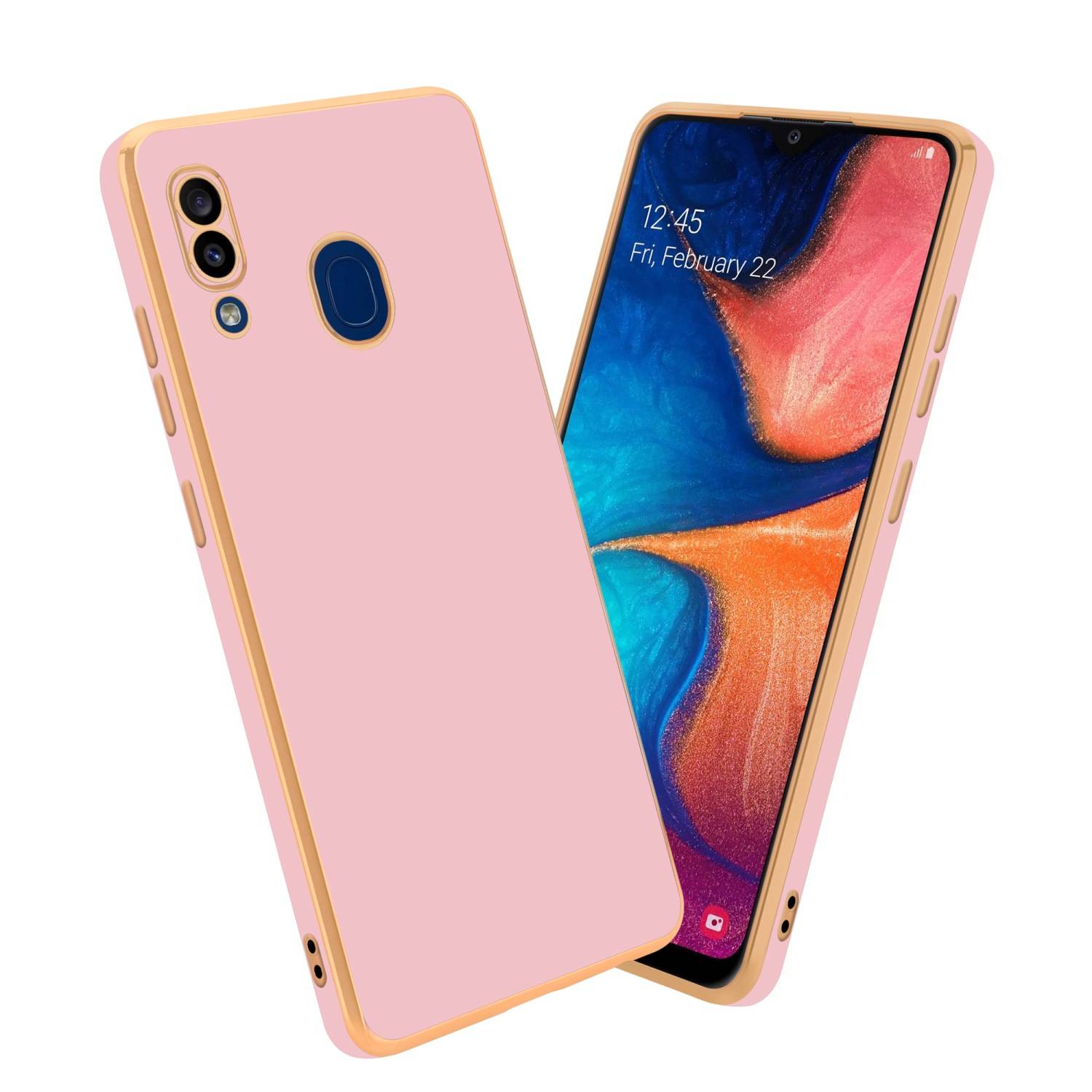 Cadorabo Schutzhülle für Samsung Galaxy A20 / A30 / M10s Hülle in Rosa Handyhülle TPU Silikon Kameraschutz Etui Case