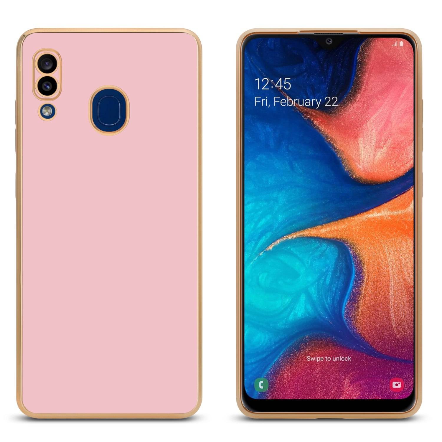 Cadorabo Schutzhülle für Samsung Galaxy A20 / A30 / M10s Hülle in Rosa Handyhülle TPU Silikon Kameraschutz Etui Case