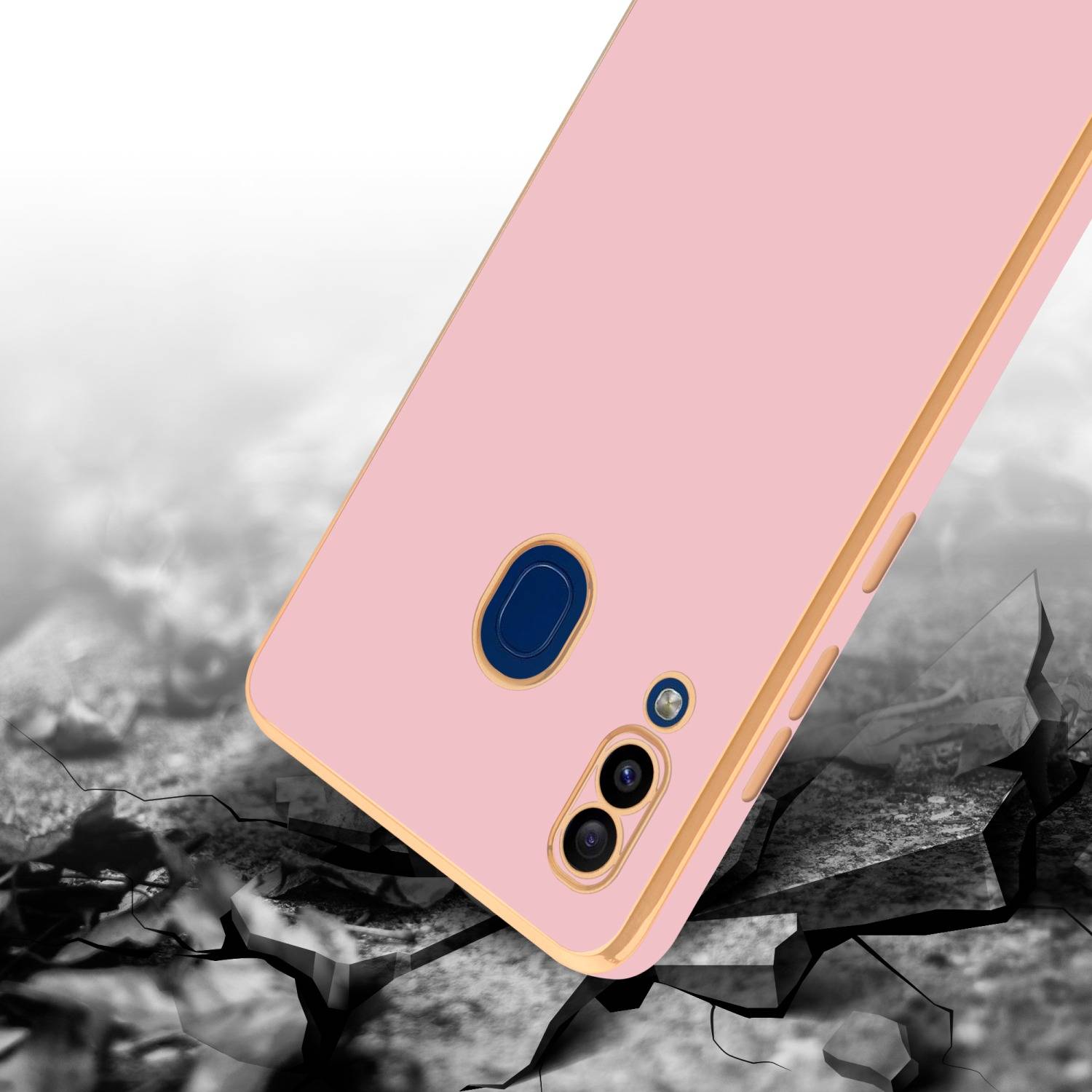 Cadorabo Schutzhülle für Samsung Galaxy A20 / A30 / M10s Hülle in Rosa Handyhülle TPU Silikon Kameraschutz Etui Case