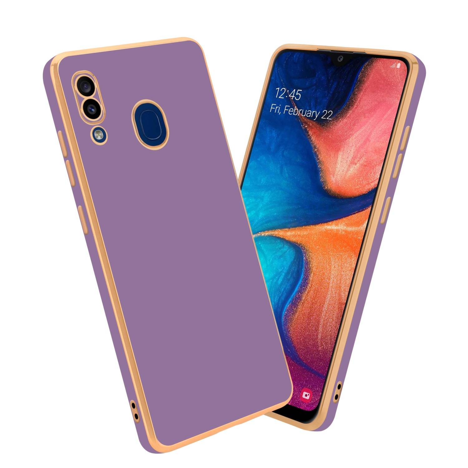 Cadorabo Schutzhülle für Samsung Galaxy A20 / A30 / M10s Hülle in Lila Handyhülle TPU Silikon Kameraschutz Etui Case