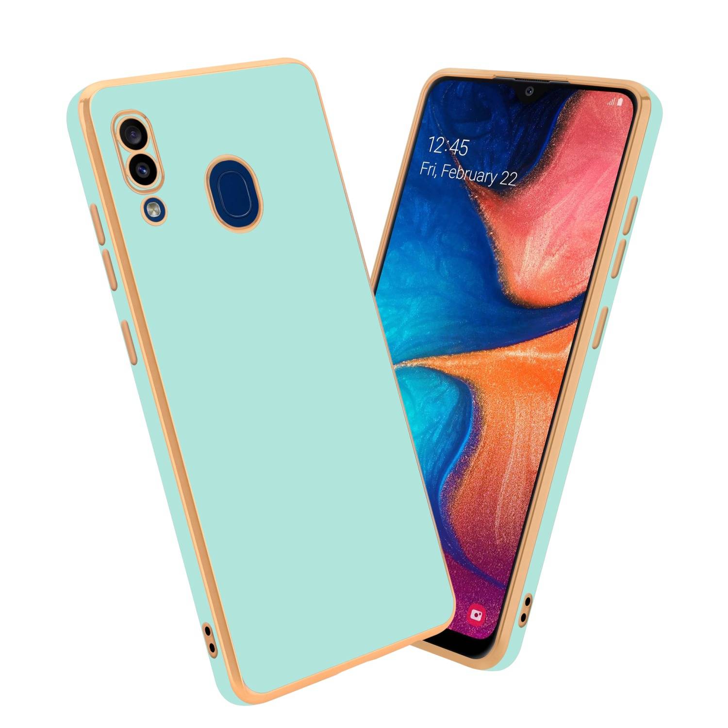 Cadorabo Schutzhülle für Samsung Galaxy A20 / A30 / M10s Hülle in Grün Handyhülle TPU Silikon Kameraschutz Etui Case