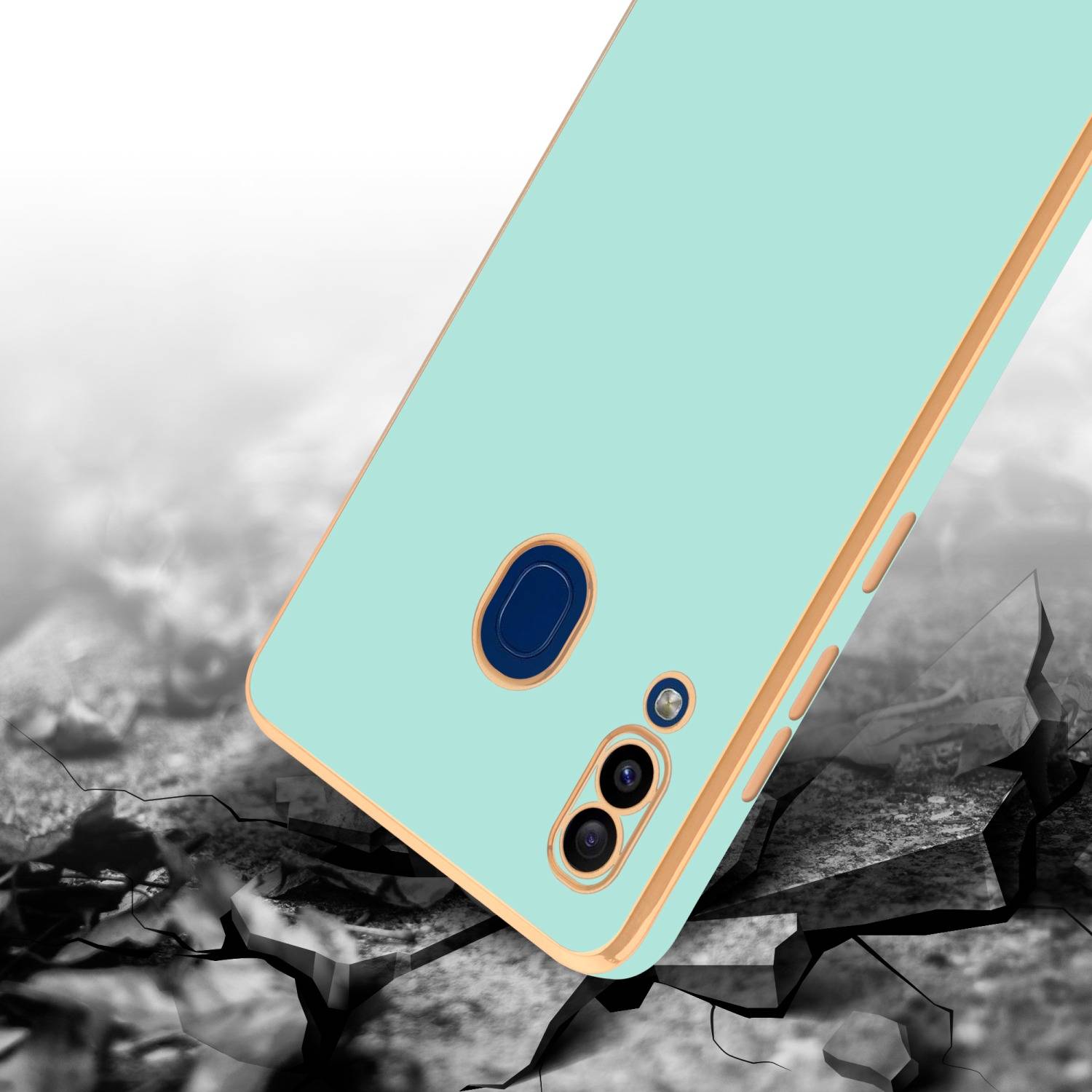 Cadorabo Schutzhülle für Samsung Galaxy A20 / A30 / M10s Hülle in Grün Handyhülle TPU Silikon Kameraschutz Etui Case