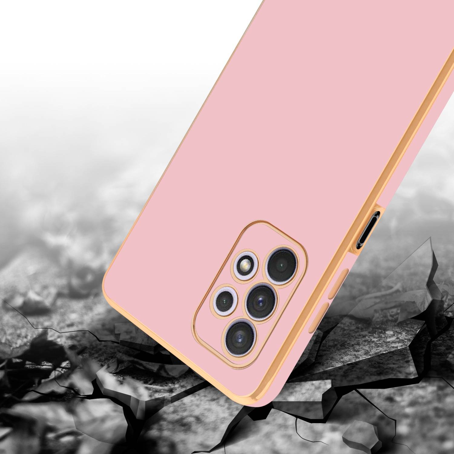 Cadorabo Schutzhülle für Samsung Galaxy A32 5G Hülle in Rosa Handyhülle TPU Silikon Kameraschutz Etui Case