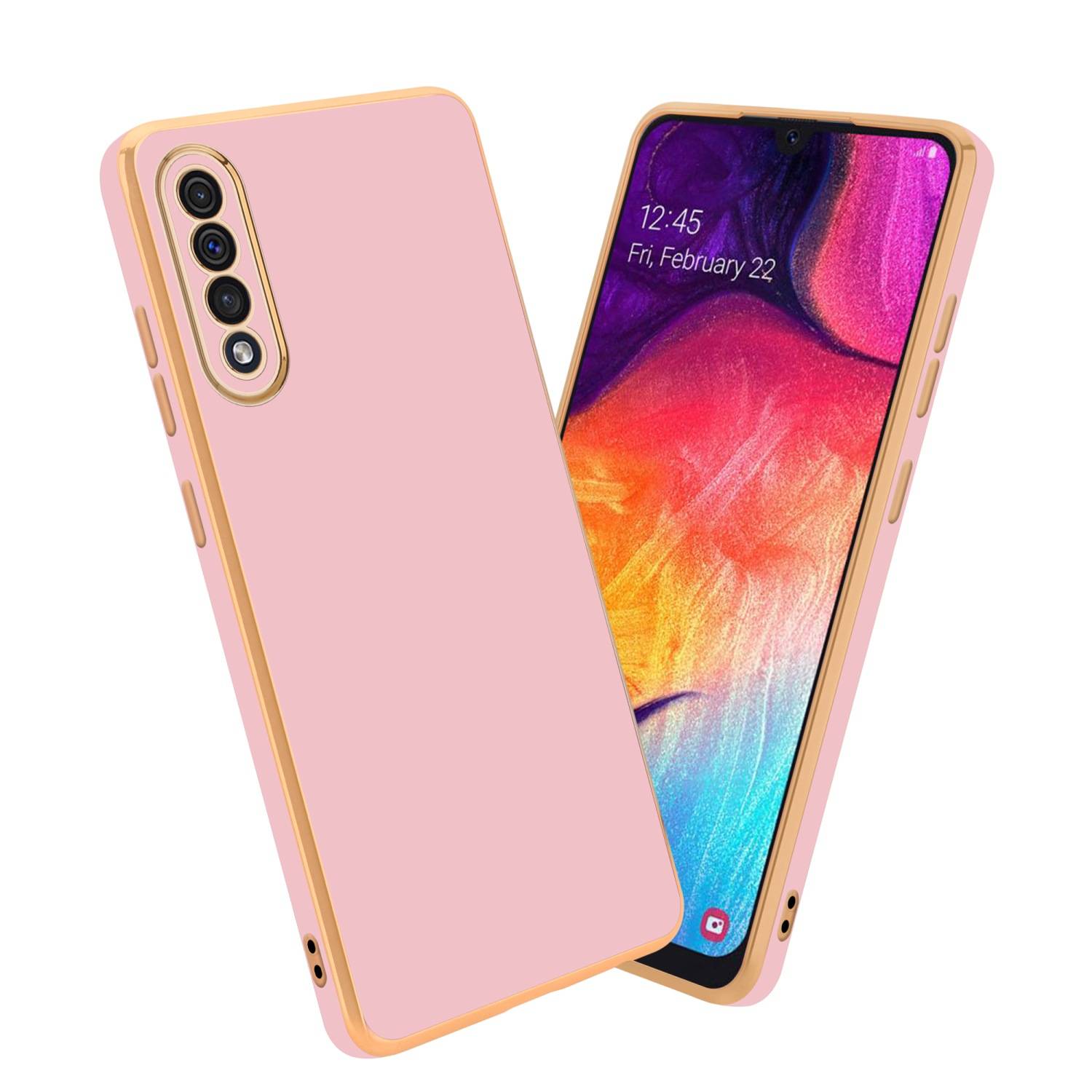 Cadorabo Schutzhülle für Samsung Galaxy A50 4G / A50s / A30s Hülle in Rosa Handyhülle TPU Silikon Kameraschutz Etui Case