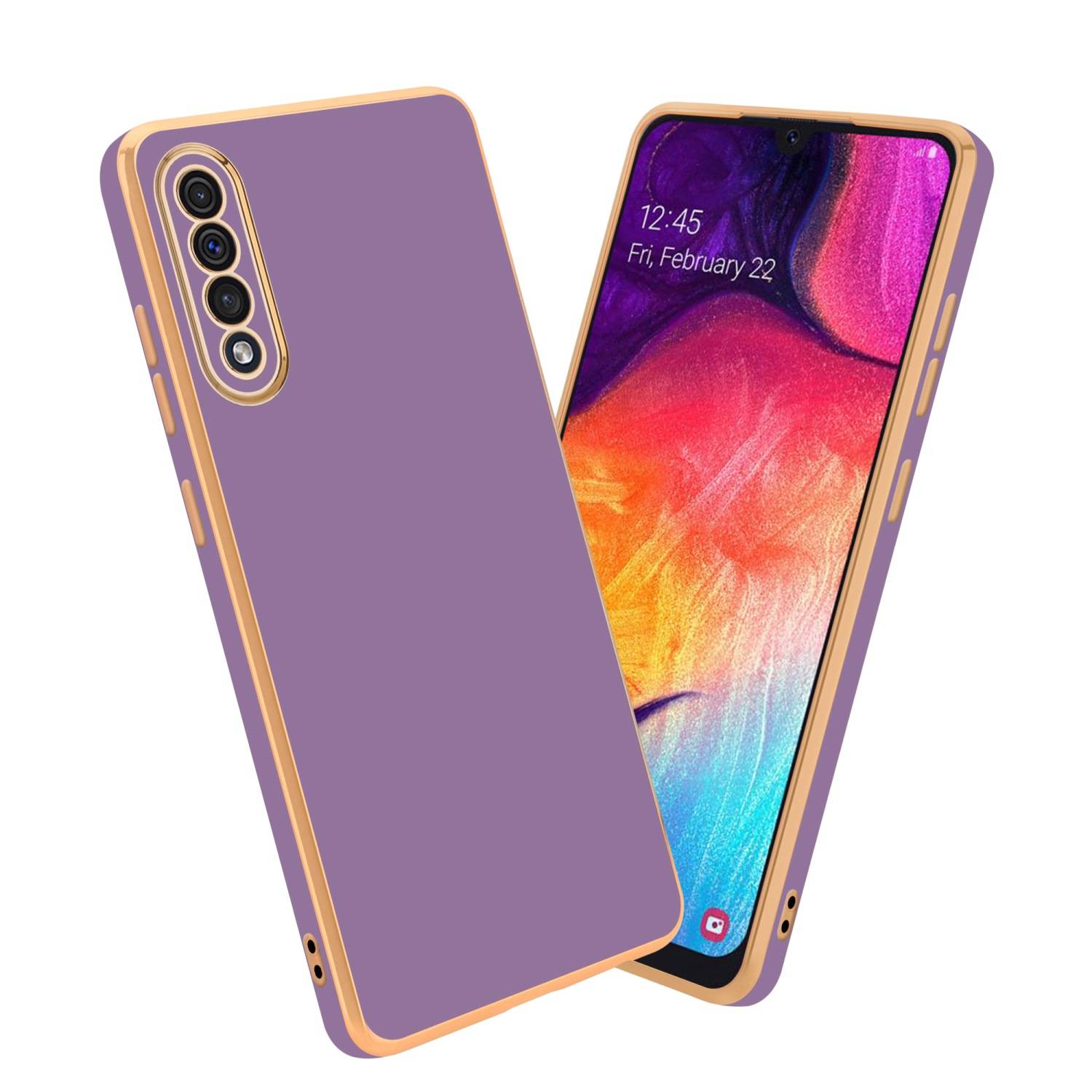 Cadorabo Schutzhülle für Samsung Galaxy A50 4G / A50s / A30s Hülle in Lila Handyhülle TPU Silikon Kameraschutz Etui Case