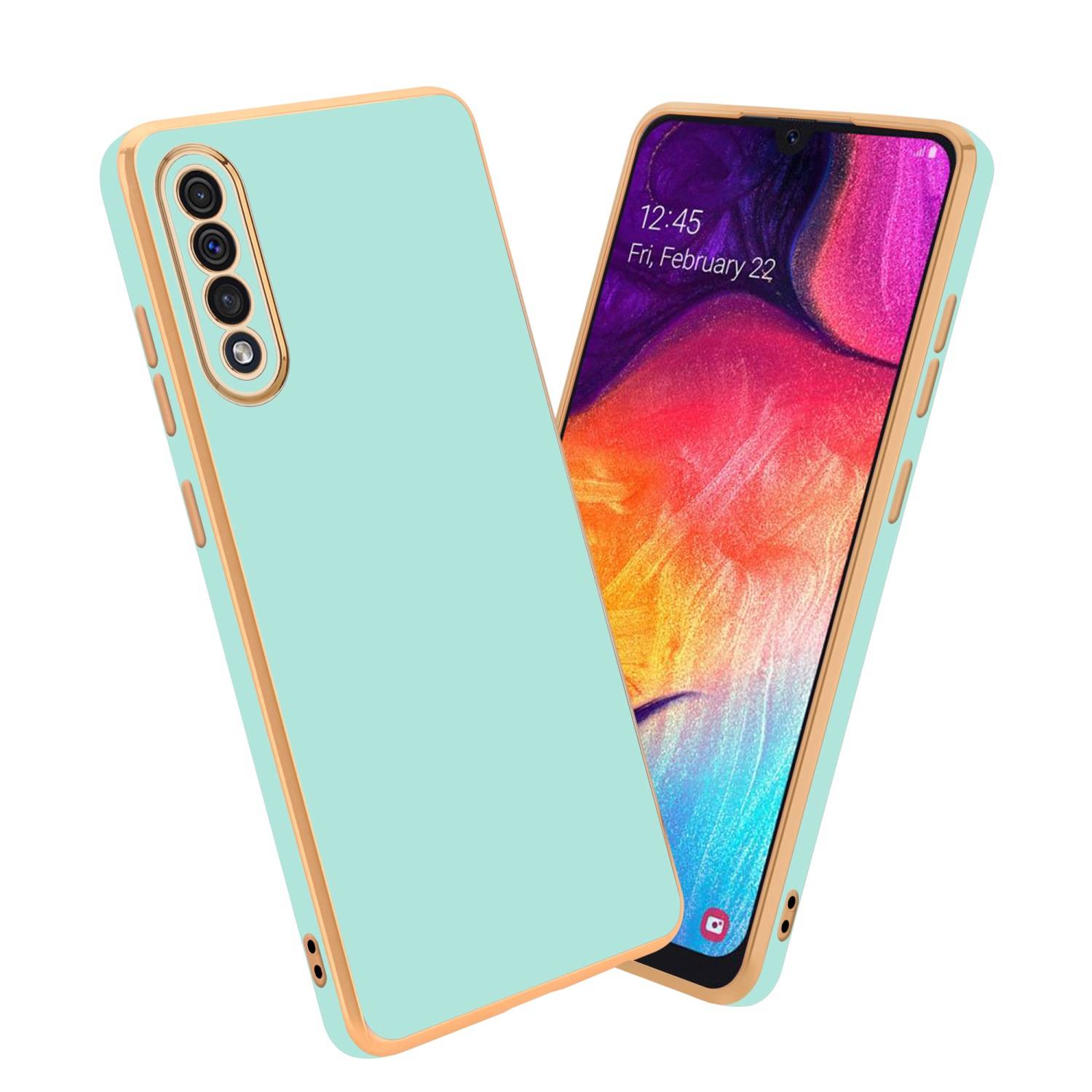 Cadorabo Schutzhülle für Samsung Galaxy A50 4G / A50s / A30s Hülle in Grün Handyhülle TPU Silikon Kameraschutz Etui Case