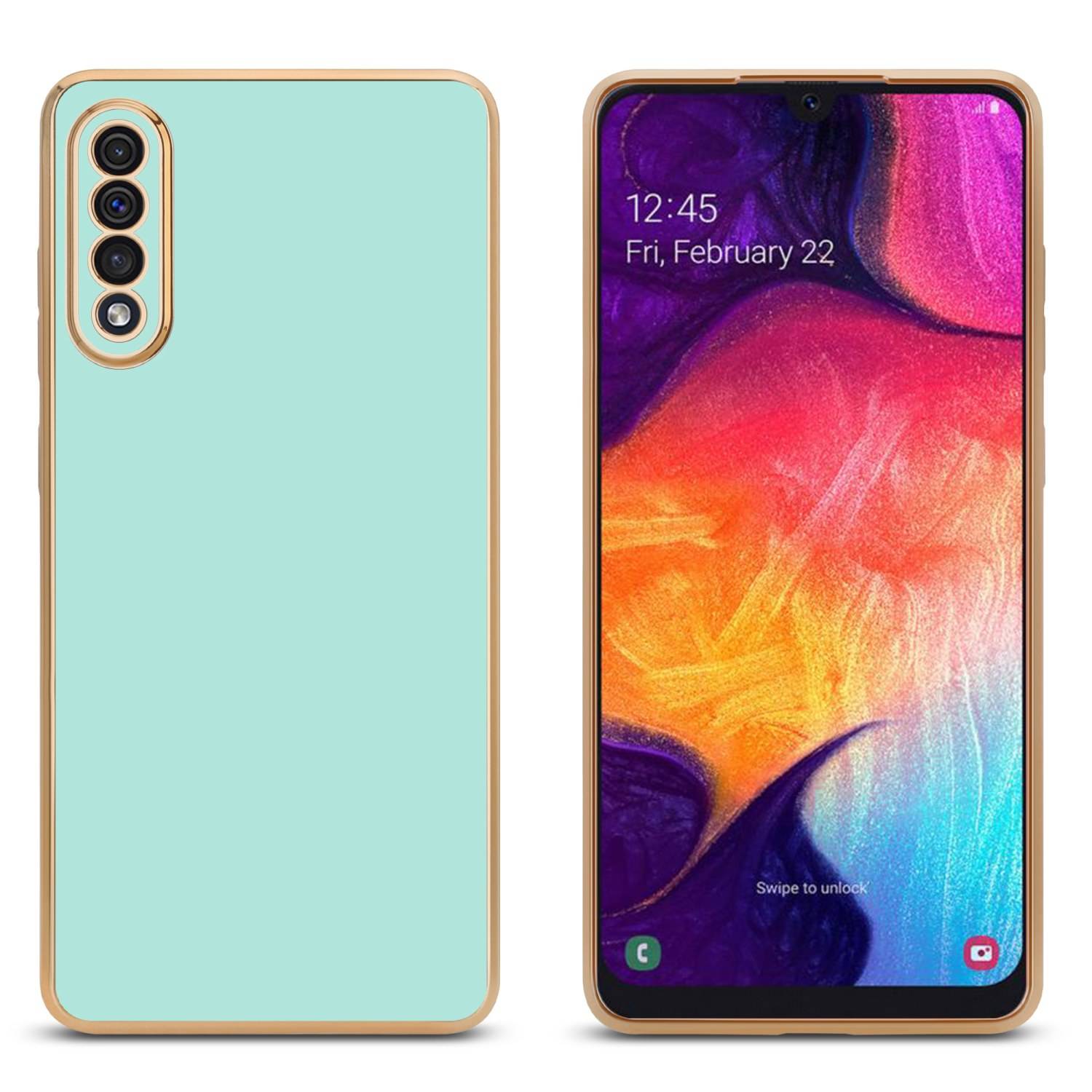 Cadorabo Schutzhülle für Samsung Galaxy A50 4G / A50s / A30s Hülle in Grün Handyhülle TPU Silikon Kameraschutz Etui Case