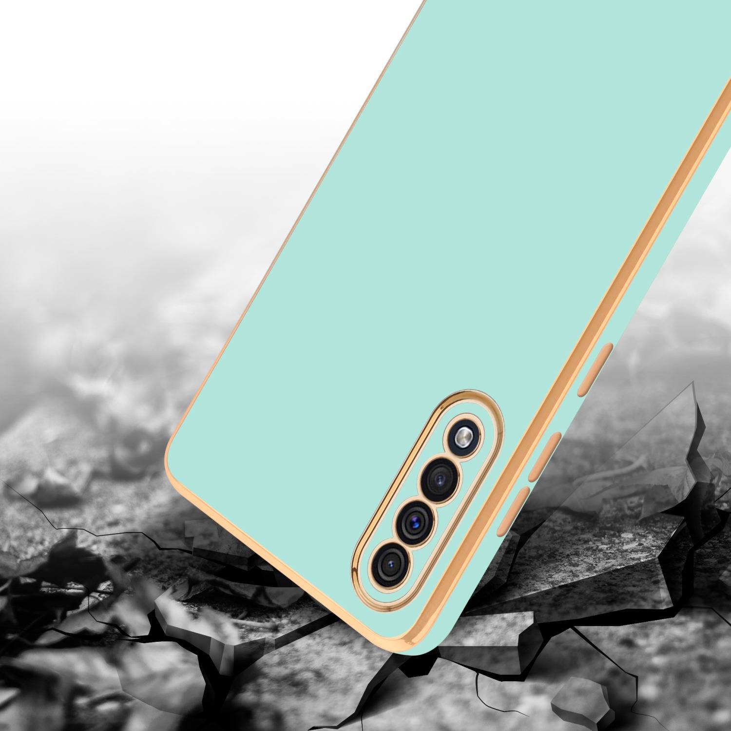 Cadorabo Schutzhülle für Samsung Galaxy A50 4G / A50s / A30s Hülle in Grün Handyhülle TPU Silikon Kameraschutz Etui Case